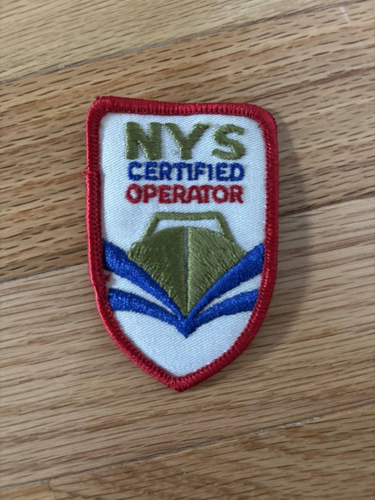 Vintage New York State Certified Boat Operator 90s Sew On Patch USA Size ONE SIZE - 1 Preview