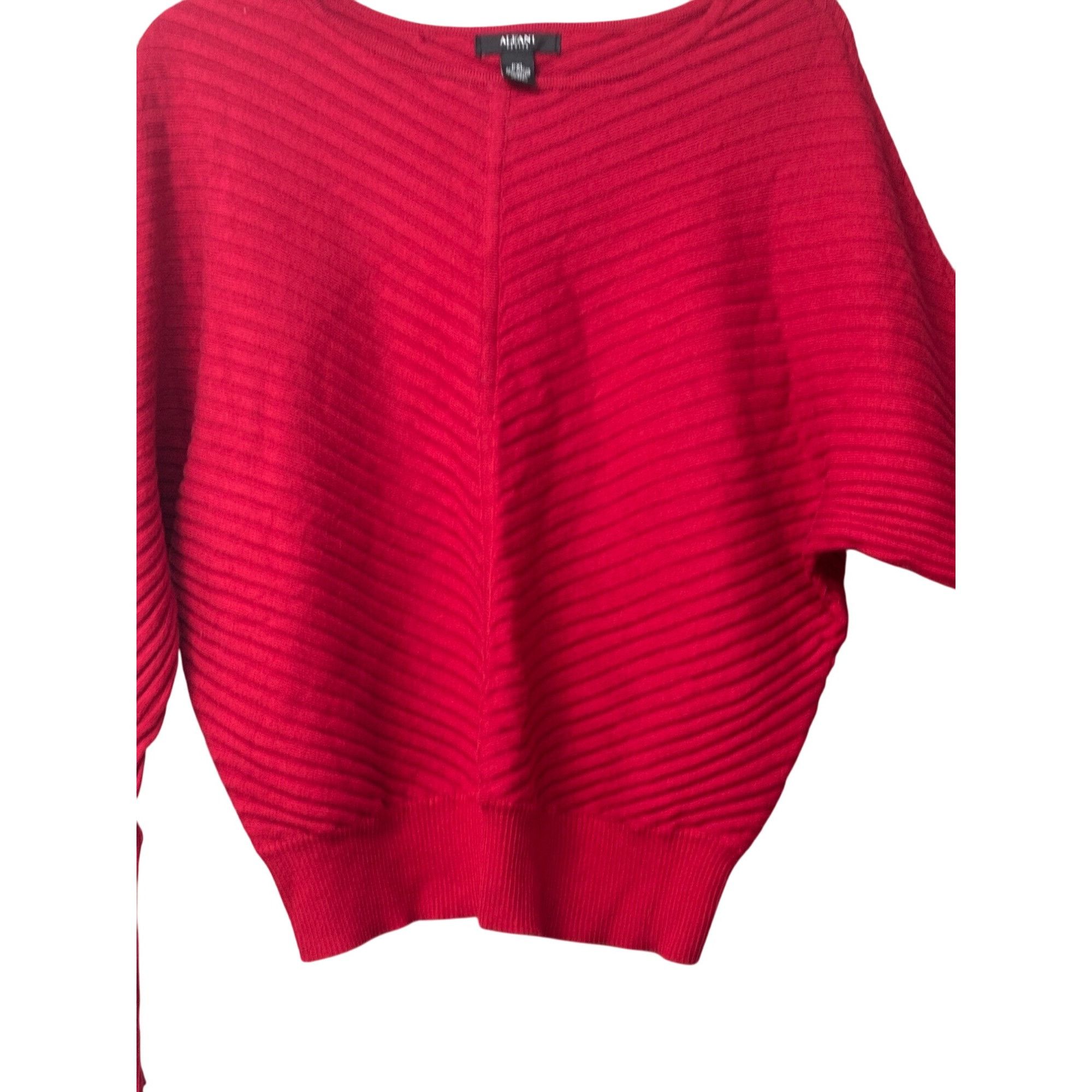 Alfani Alfani Women’s Petite Mitered Ribbed Dolman Sweater, Red, PX Size ONE SIZE - 4 Thumbnail