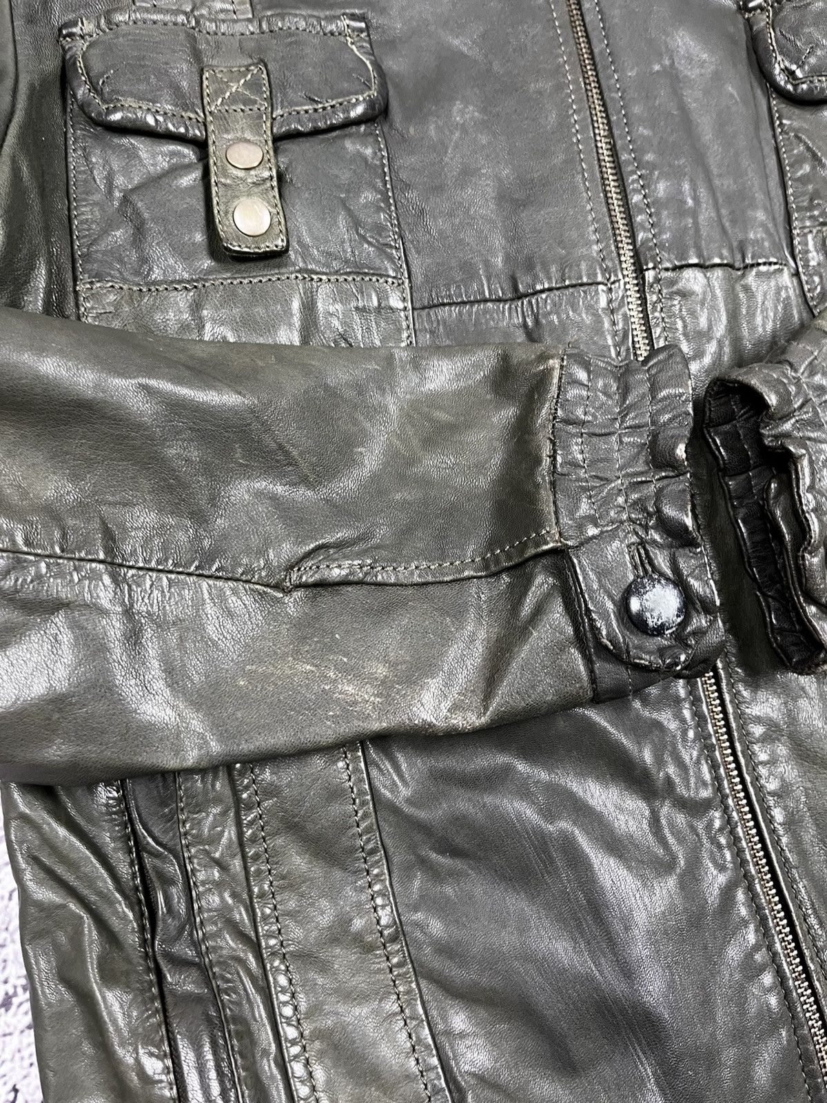 Other Vintage Y2K Leather flight jacket aviator avantgarde size 40 Size M / US 6-8 / IT 42-44 - 5 Thumbnail