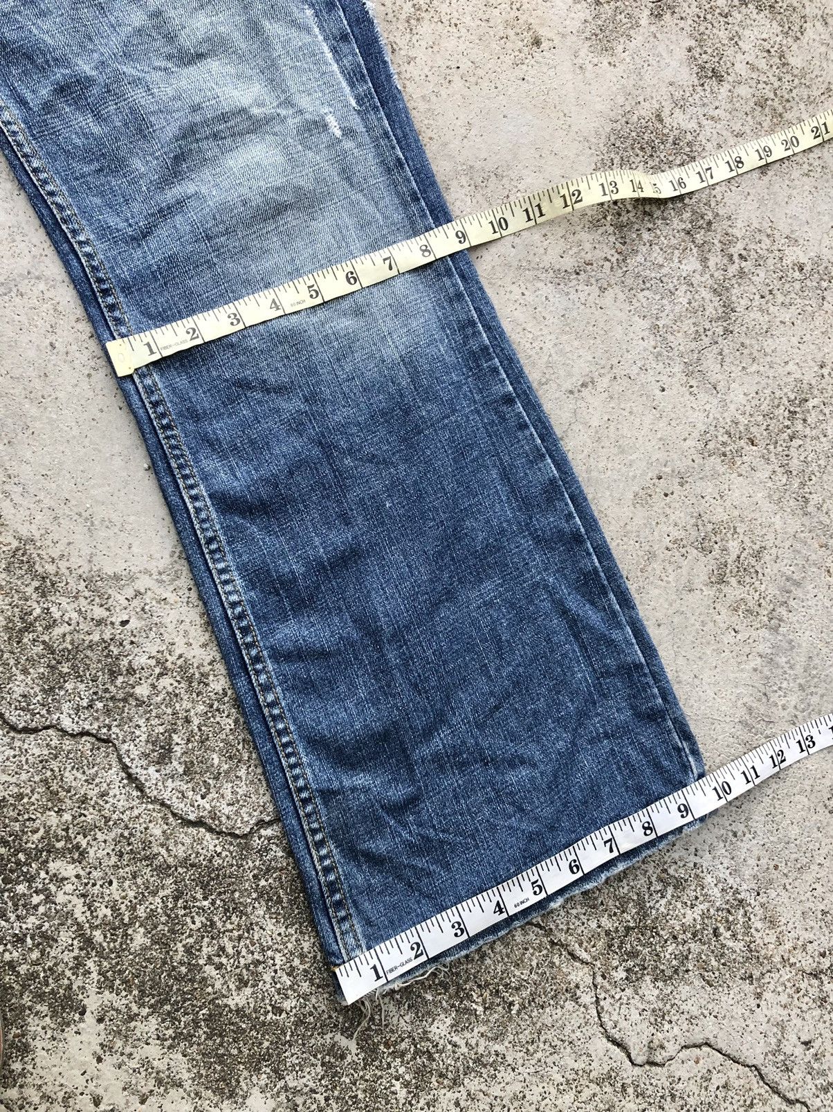 Armani Exchange FLARED BUTTON FLY WASHED BLUE DENIM Size US 31 - 9 Thumbnail