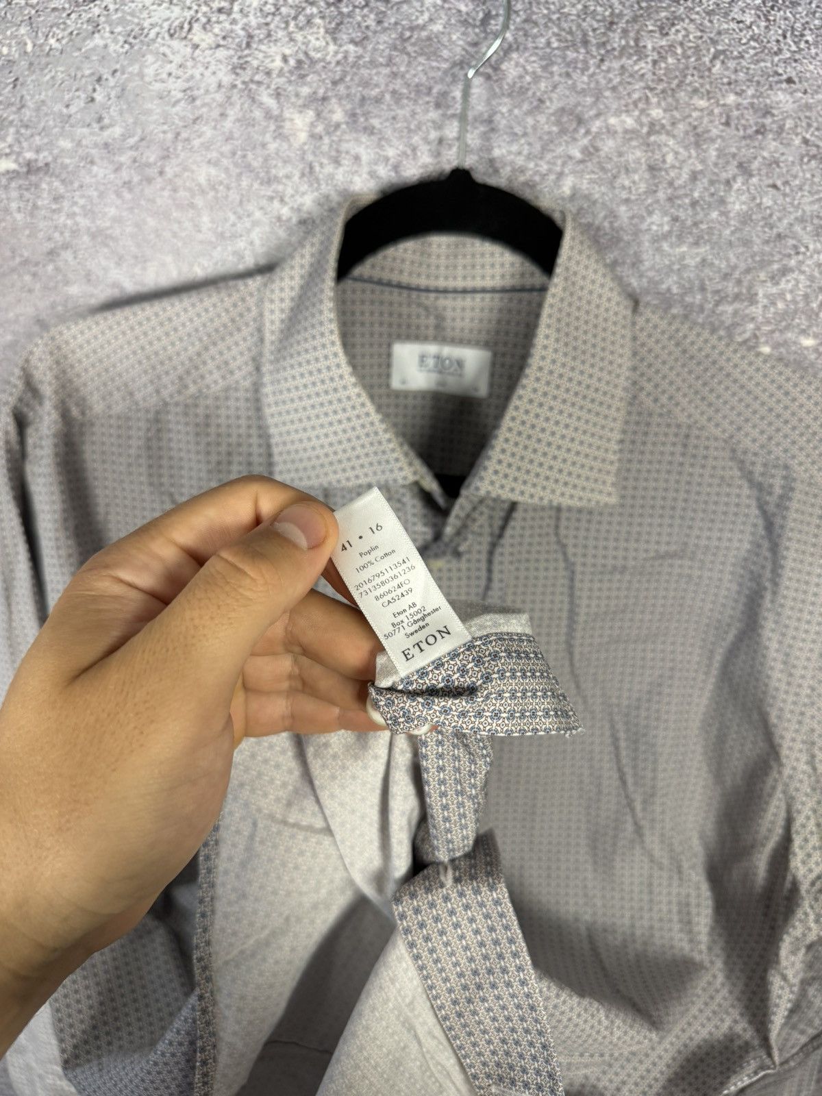 Eton Eton Shirt Mens 16 41 Floral All Over Print AOP Dress Formal Size US M / EU 48-50 / 2 - 12 Thumbnail