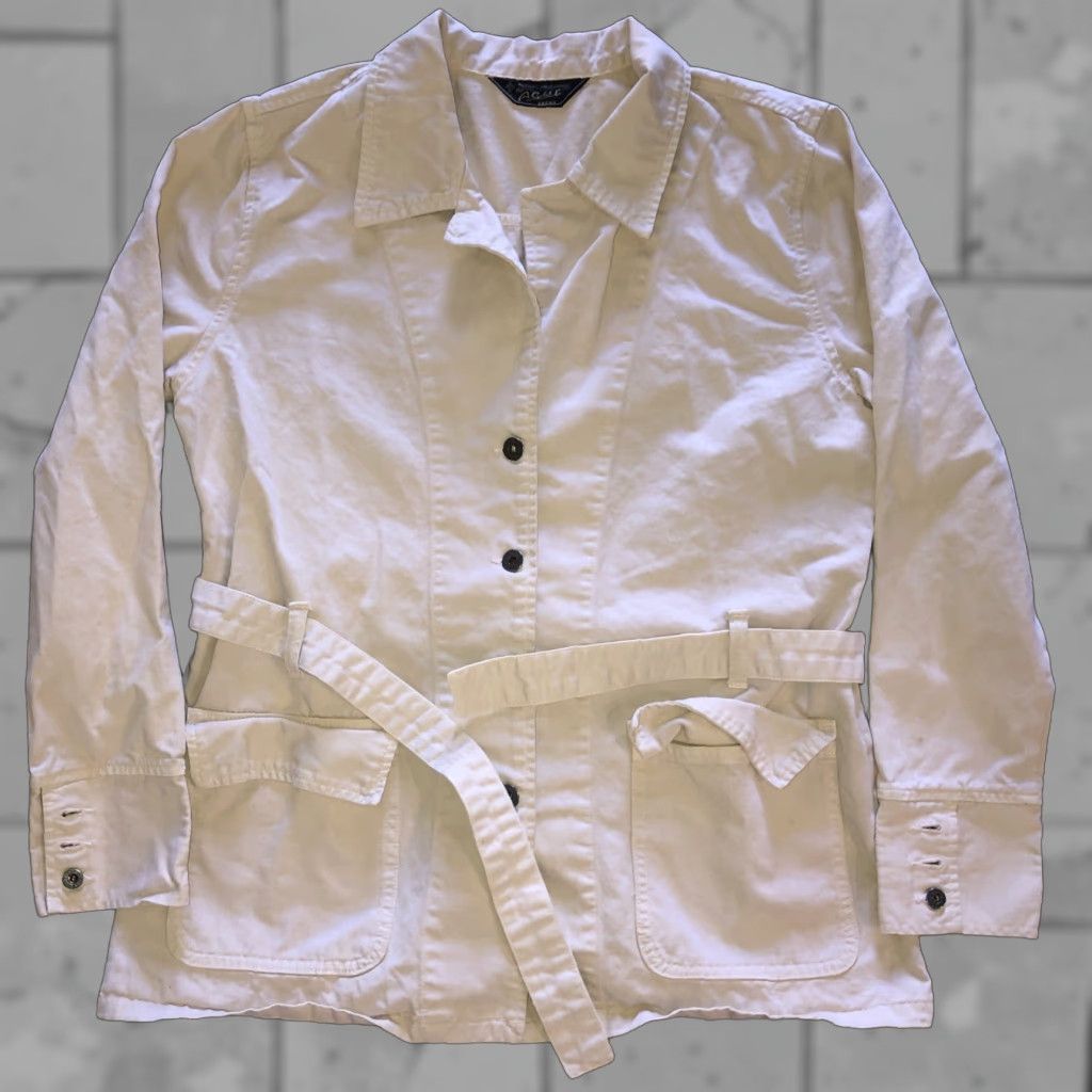 Vintage Adriano Goldschmied beige jacket Womens L Regular Cotton Beige Jacket Womens L AG Basic Jacket 90s? Size L / US 10 / IT 46 - 1 Thumbnail