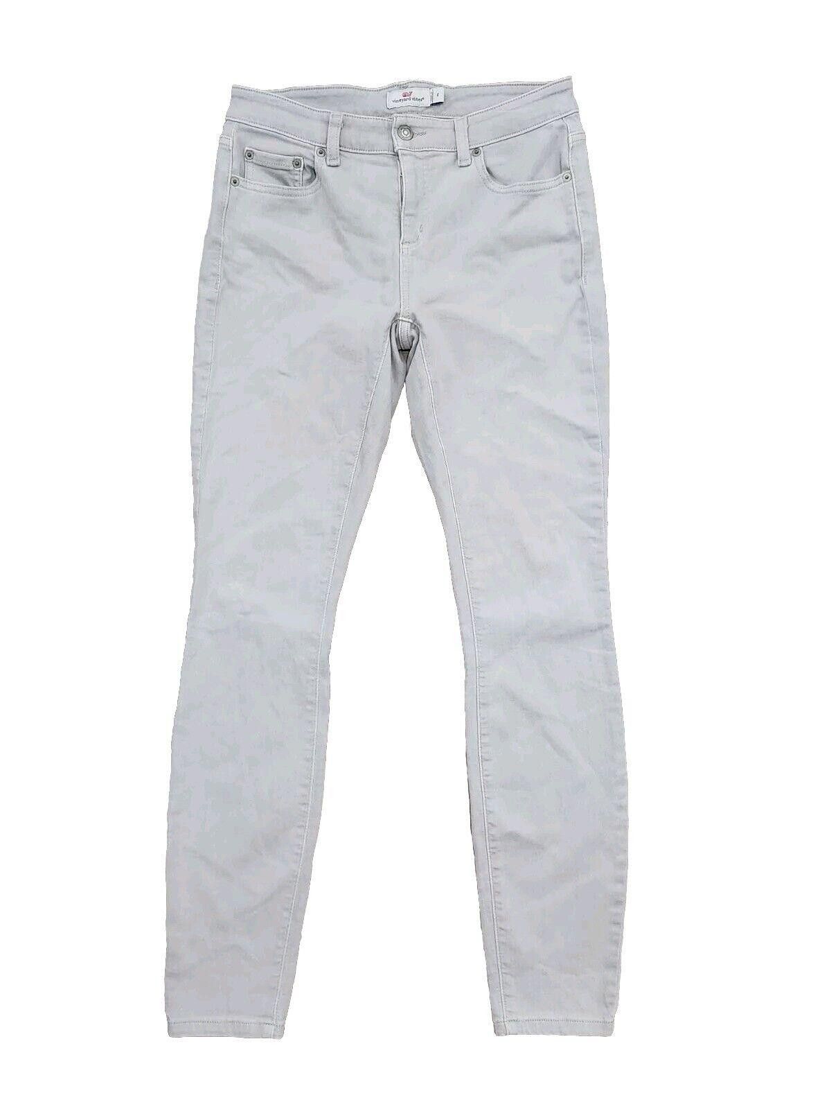 Designer Vinyard Vines Skinny Jeans Size 6 Grey Stretch Size 28" / US 6 / IT 42 - 1 Thumbnail