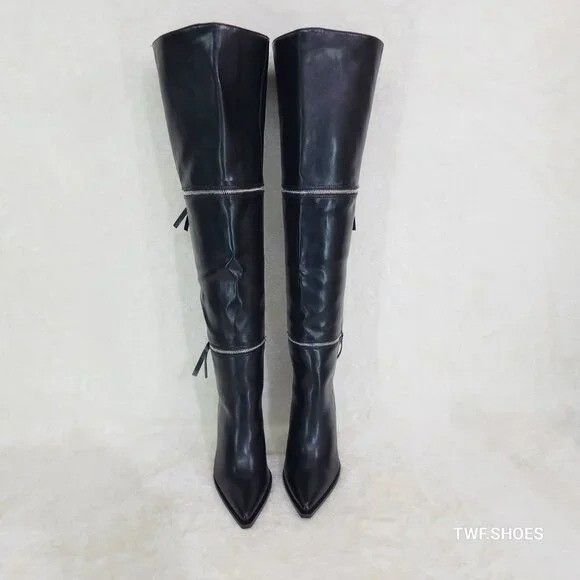 Other Alexa Western Wedge All in One Zipper Shaft Ankle Knee & Thi Size US 7.5 / IT 37.5 - 7 Thumbnail