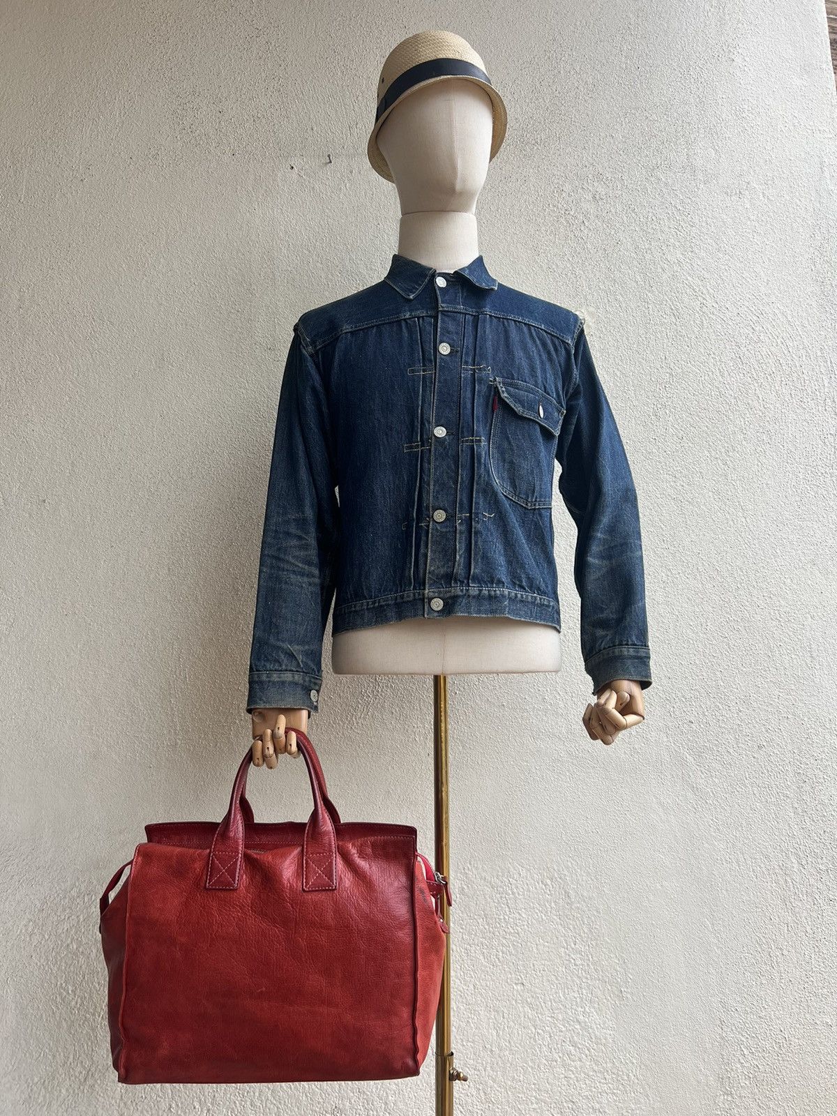 Japanese Brand Vintage PICCINO Tokyo Stains Patina Leather Bag Size ONE SIZE - 1 Thumbnail