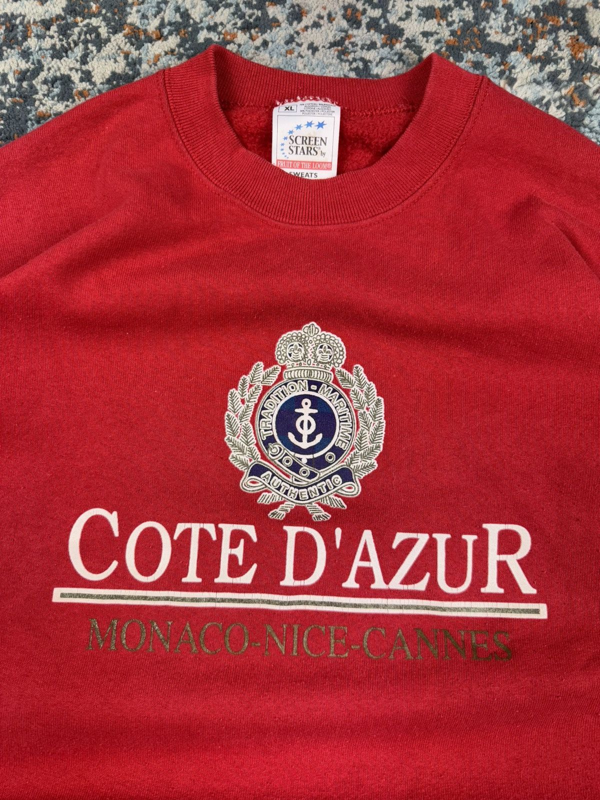 Other × Vintage Vintage 90s Côte d’Azur azure coast graphic sweatshirt Size US XL / EU 56 / 4 - 4 Thumbnail