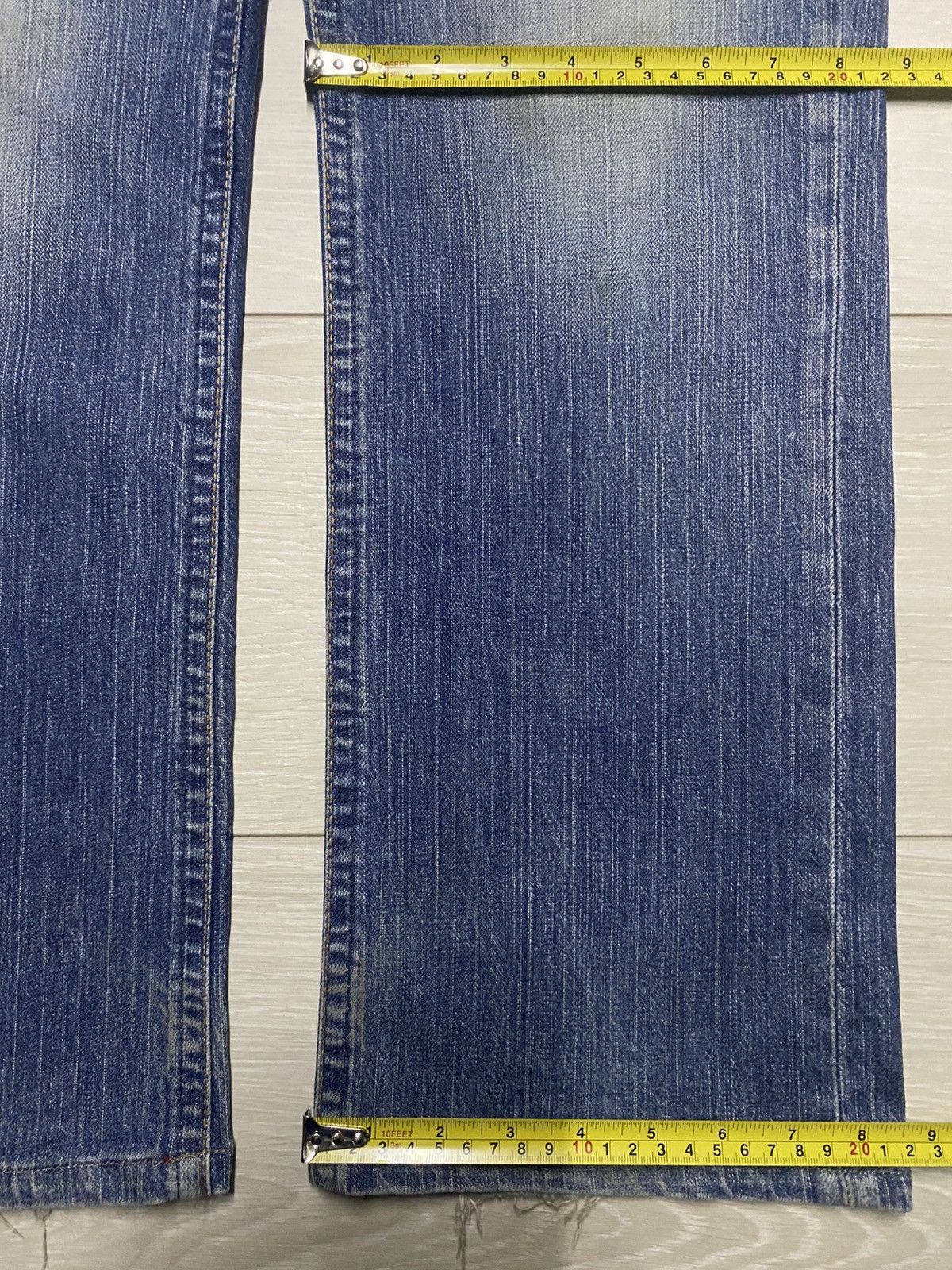 Edwin Japanese Brand Edwin Blue Trip Grunge Distressed Loose Jeans Size US 35 - 18 Thumbnail