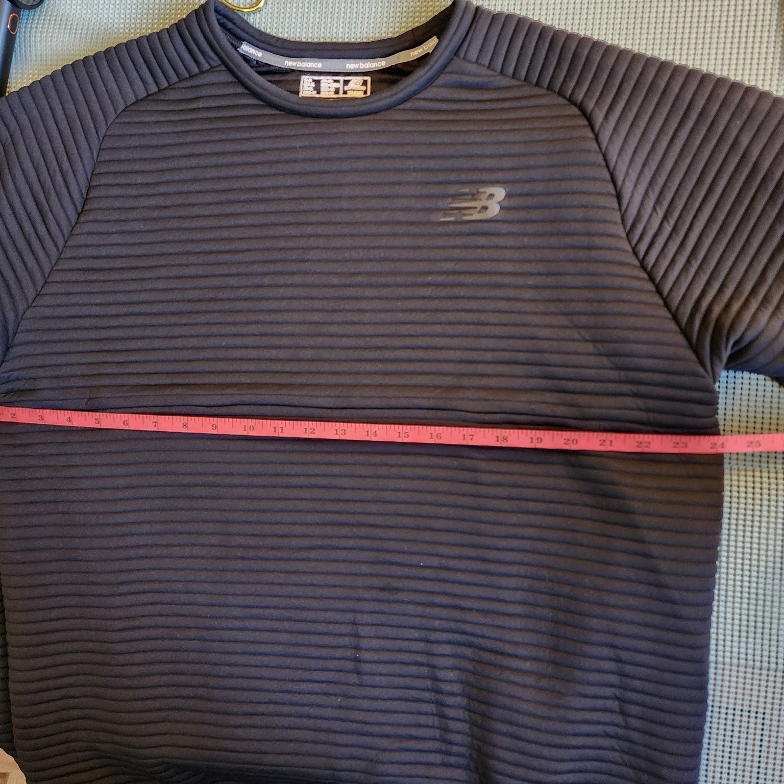 New Balance New Balance Men's XL Black Ribbed Tubing Sweater Size US XL / EU 56 / 4 - 2 Thumbnail