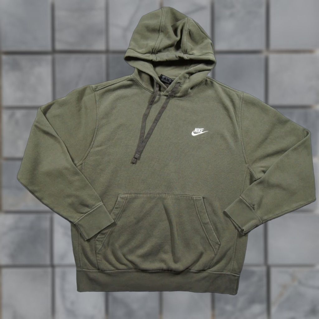 Nike Nike Hoodie Mens Medium Green Pullover Sweatshirt Swoosh Logo Casual All Seasons Hooded Sweater Size US M / EU 48-50 / 2 - 1 Thumbnail