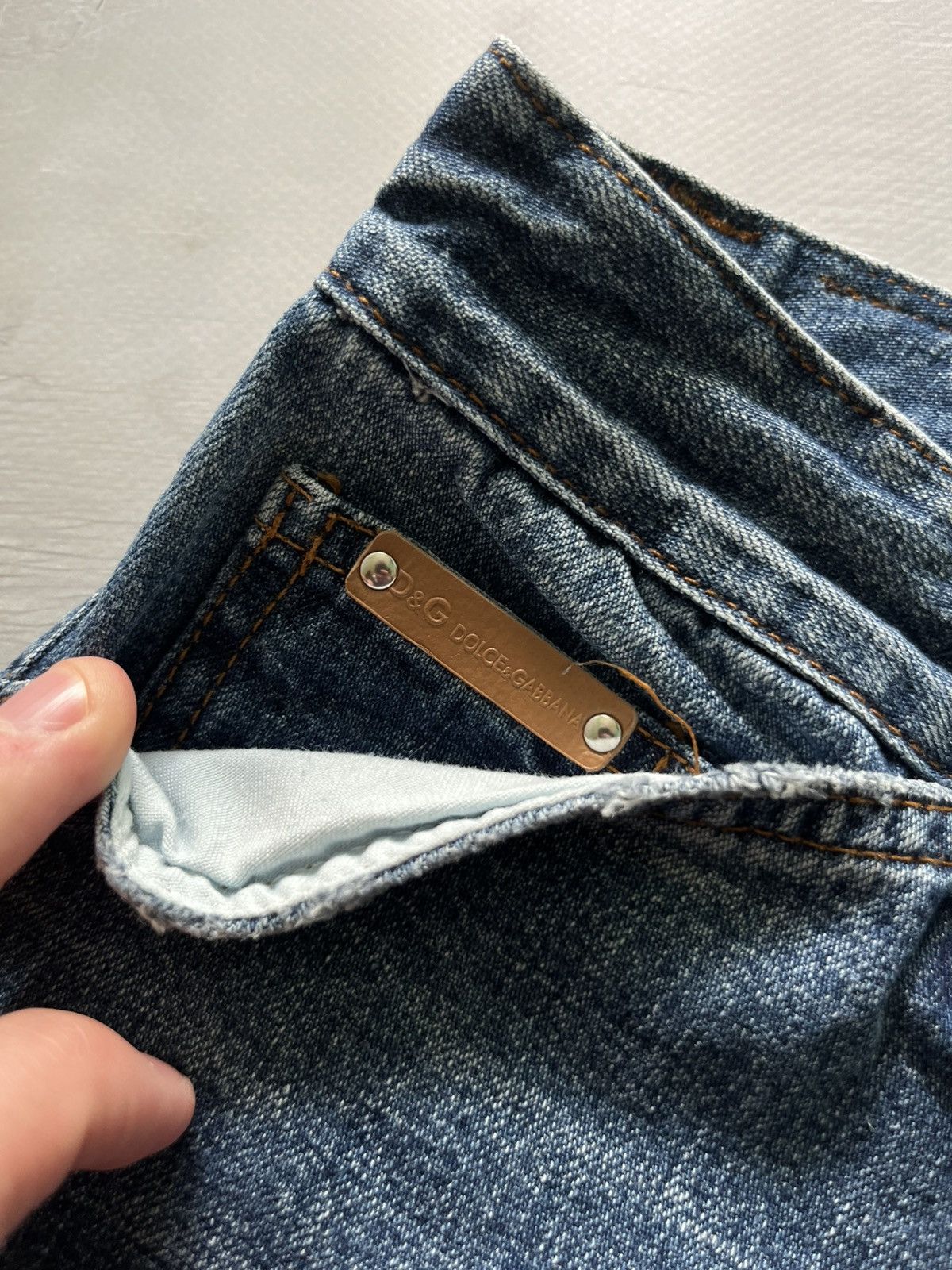 Dolce & Gabbana Dolce & Gabbana Vintage Denim Suit Jeans Luxury Blue Size 29" - 14 Thumbnail