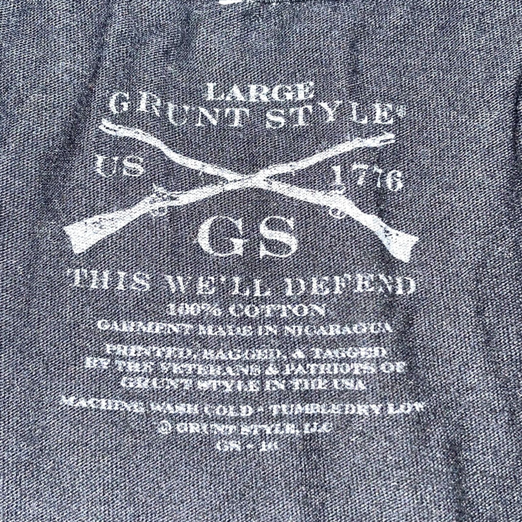 Vintage VINTAGE Grunt Style Graphic Tee Men's Size L Black USA Patriotism Size US L / EU 52-54 / 3 - 4 Thumbnail
