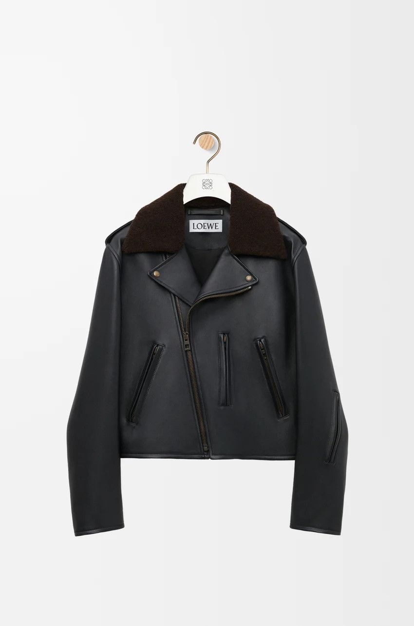 Loewe o1loc1c0525 Biker Jacket In Nappa Lambskin in Black Size M / US 6-8 / IT 42-44 - 1 Thumbnail