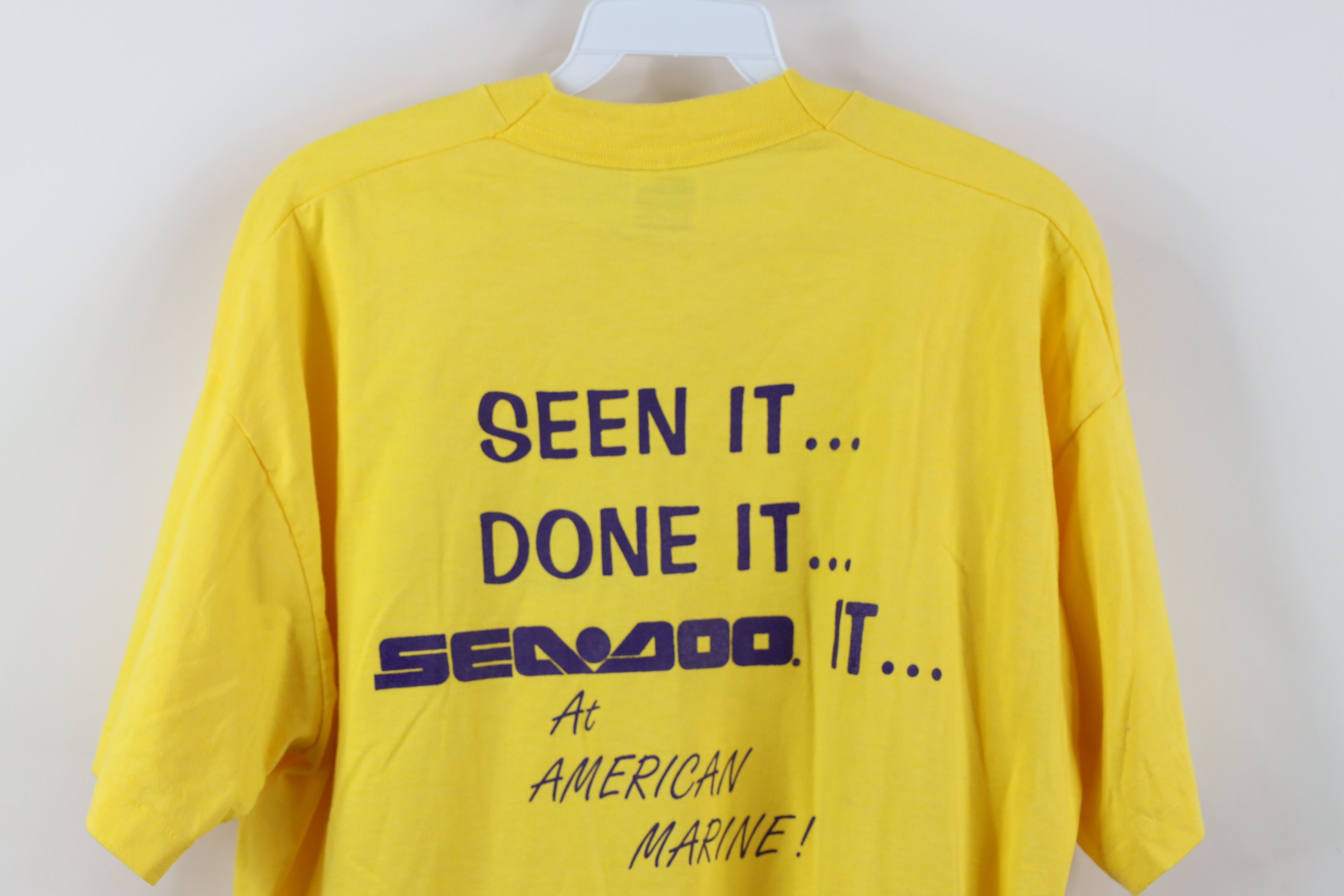 Fruit Of The Loom Vintage 80s 90s Sea Doo American Marine Jet Ski Boat T-Shirt Size US XL / EU 56 / 4 - 12 Thumbnail