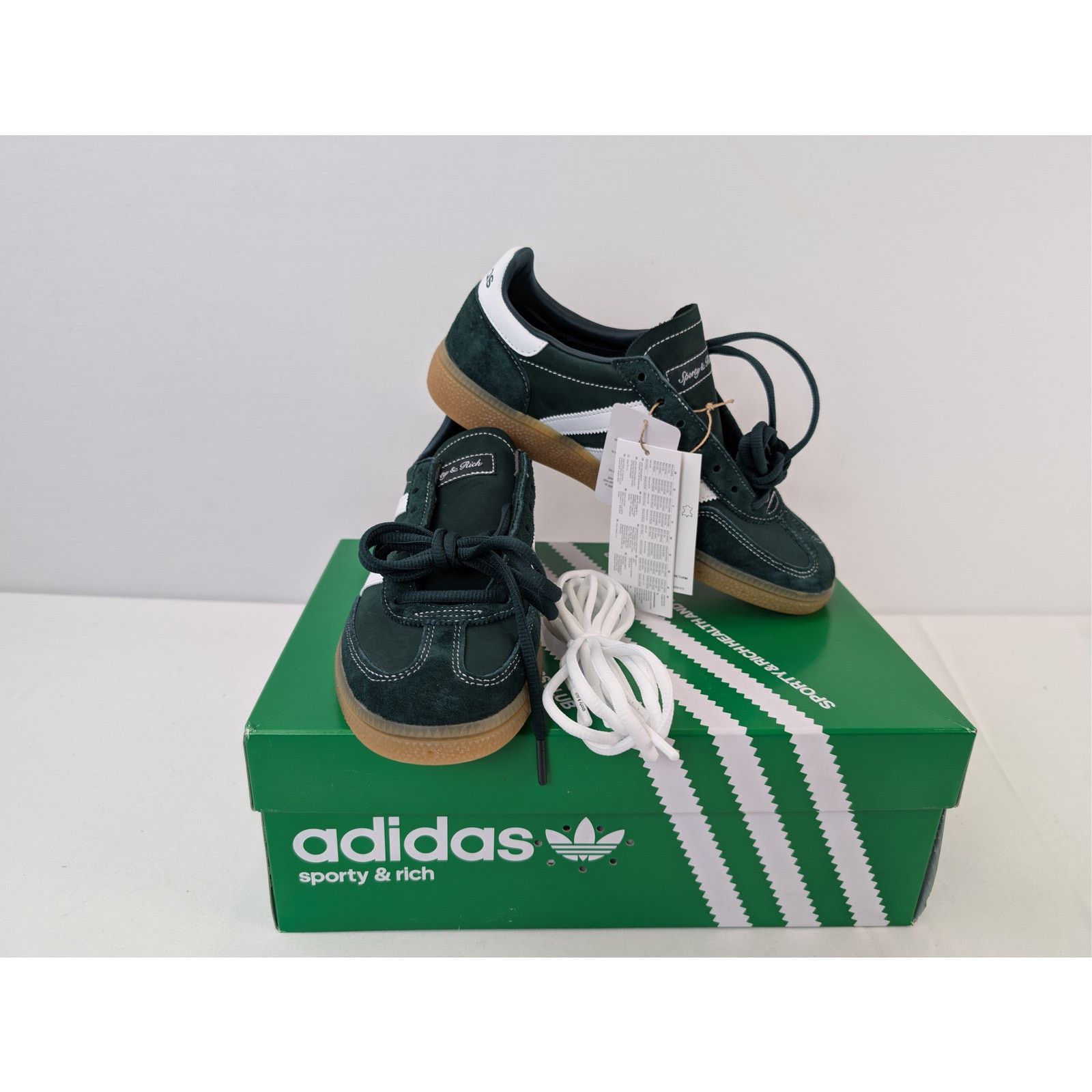 Adidas × Sporty & Rich o1rshd1 Handball Spezial x Sporty & Rich sneakers Dark Green Size US 12.5 / EU 45-46 - 16 Thumbnail