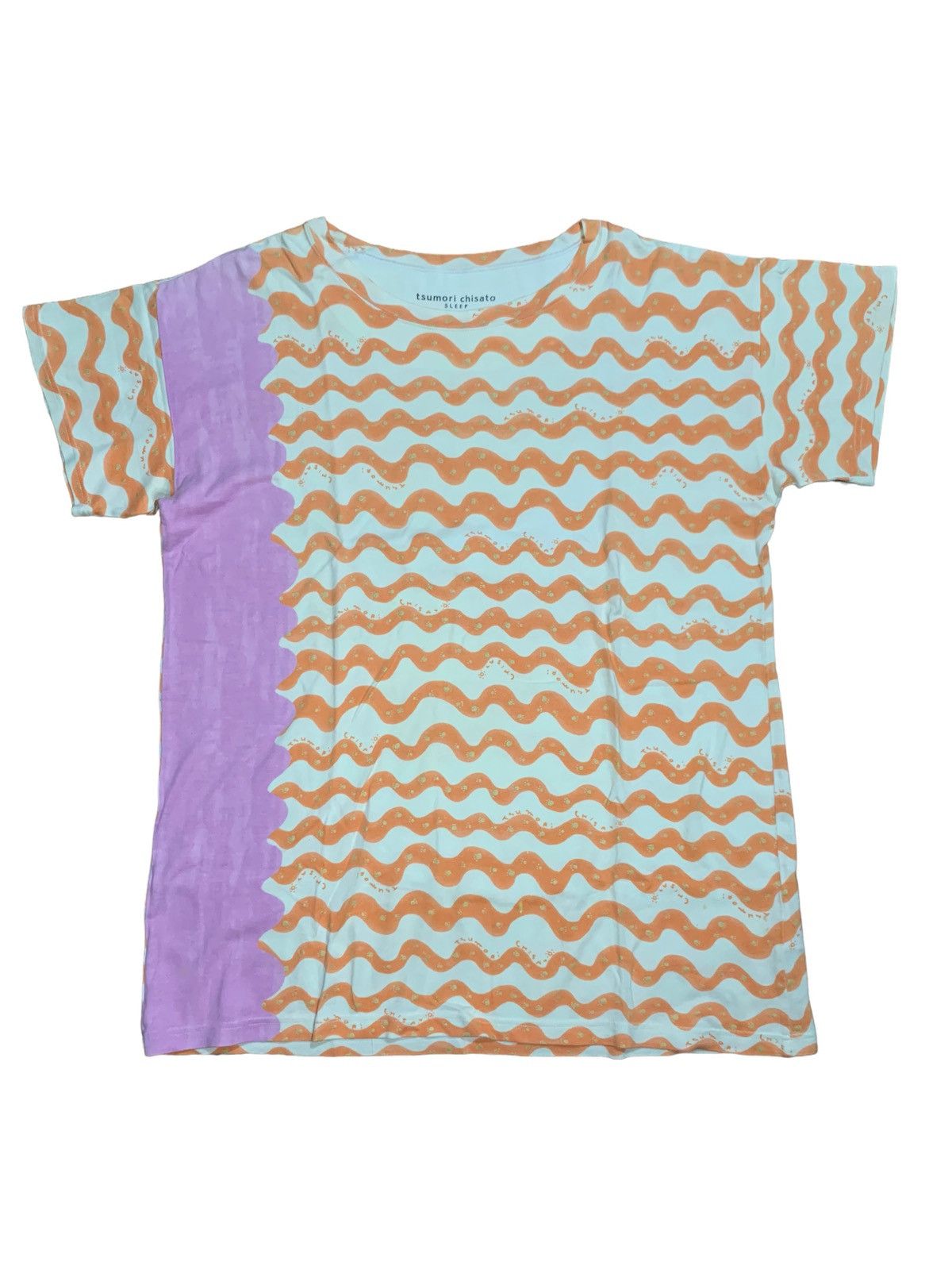 Vintage Tsumori Chisato waved sleep t shirt by Issey Miyake