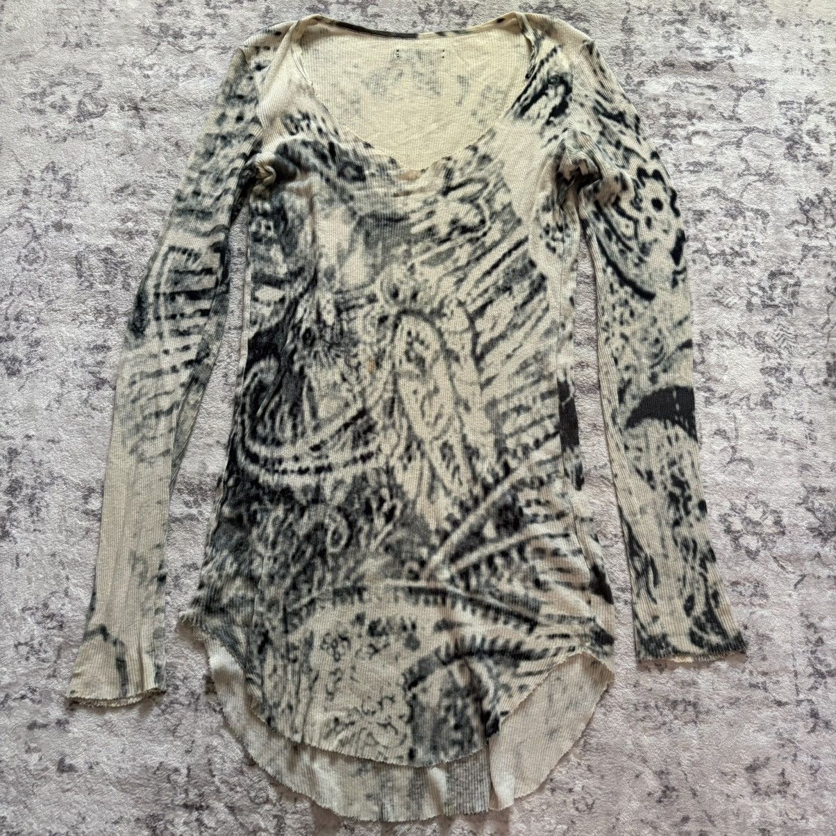 Pre-owned If Six Was Nine Virgin Mary Dyed Long Sleeve Shirt | Size 1 In Multi