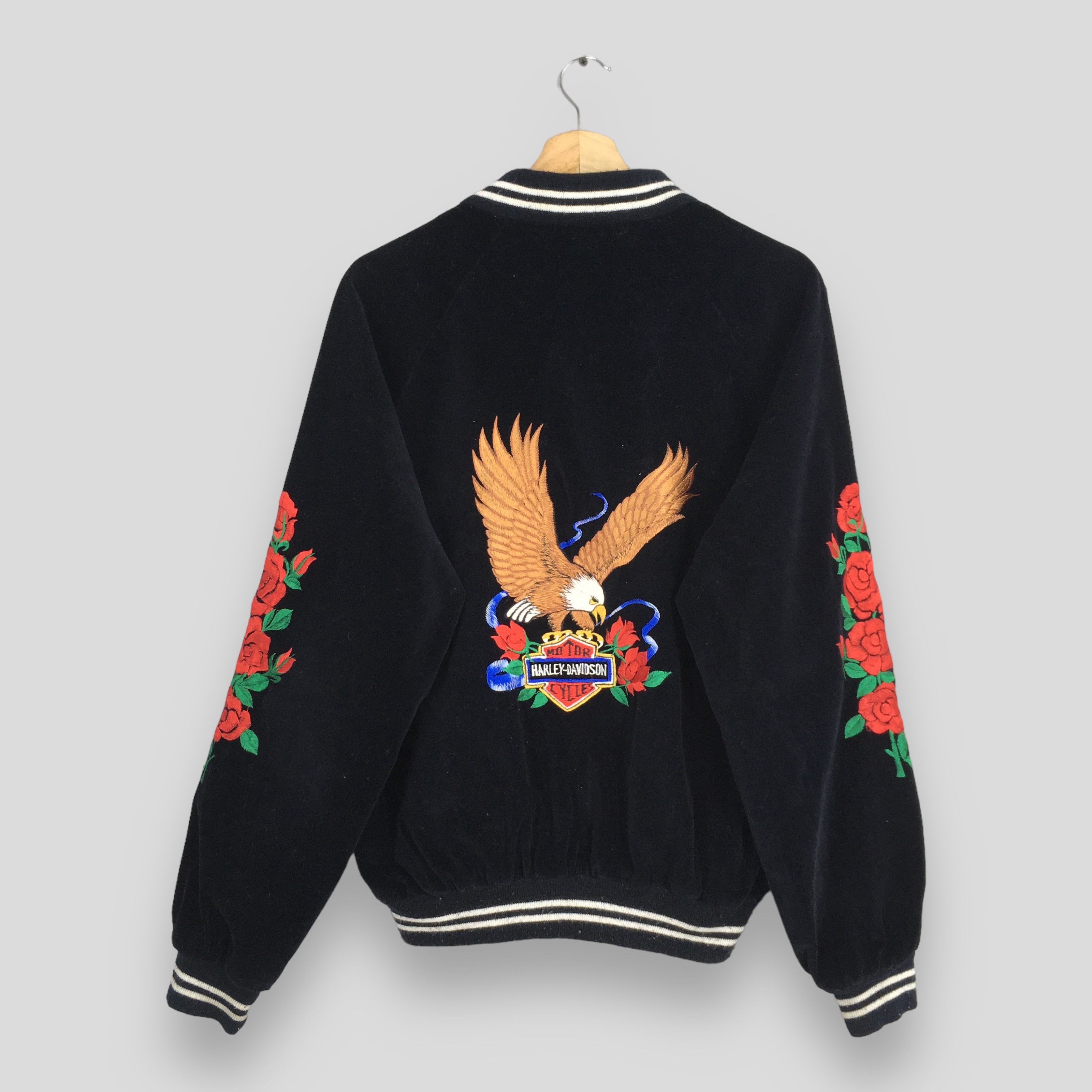 Harley Davidson 80s Sukajan Eagles Harley Davidson Souvenir Jacket Medium Size US M / EU 48-50 / 2 - 1 Thumbnail
