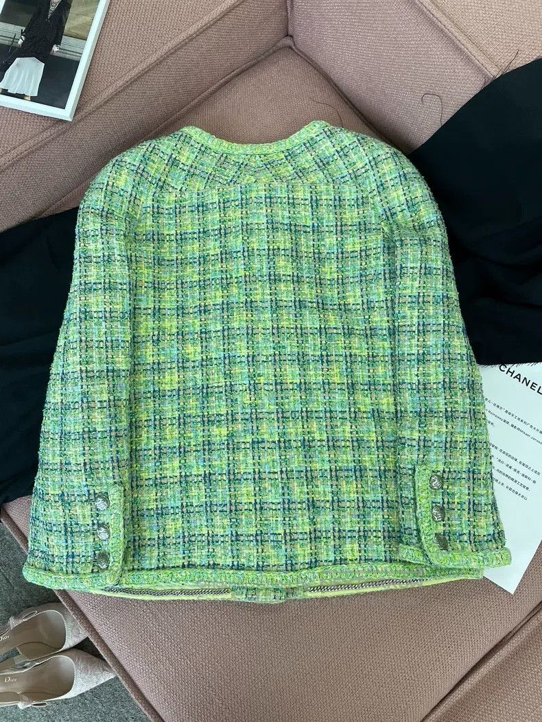 Chanel Chanel 19p avocado green woven green coat Size XXS / US 00 / IT 34 - 6 Thumbnail