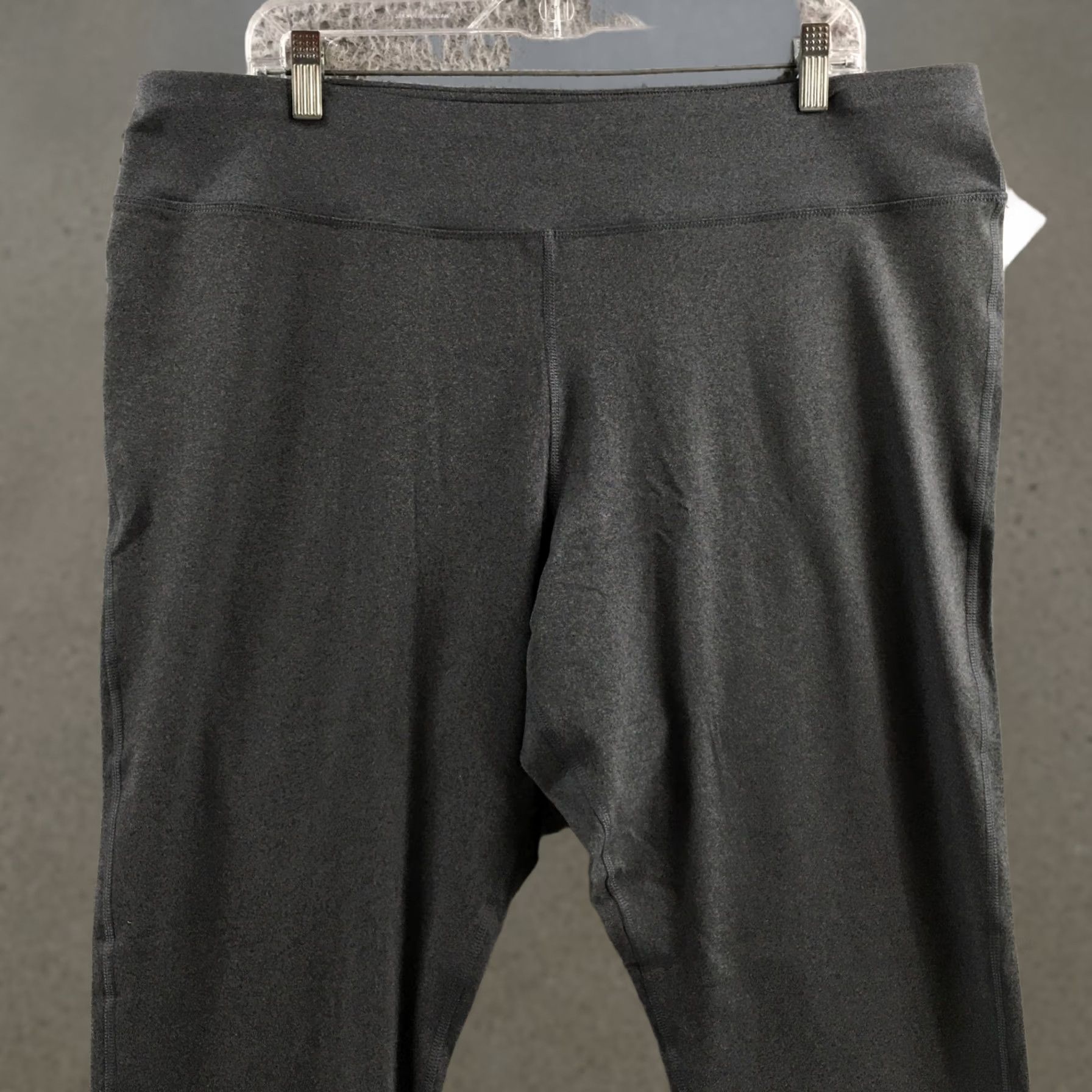 Vintage Just My Size Hanes Leggings Womens 3X Gray Activewear Pull On Elastic Waist NEW Size 40" / US 18 - 1 Thumbnail