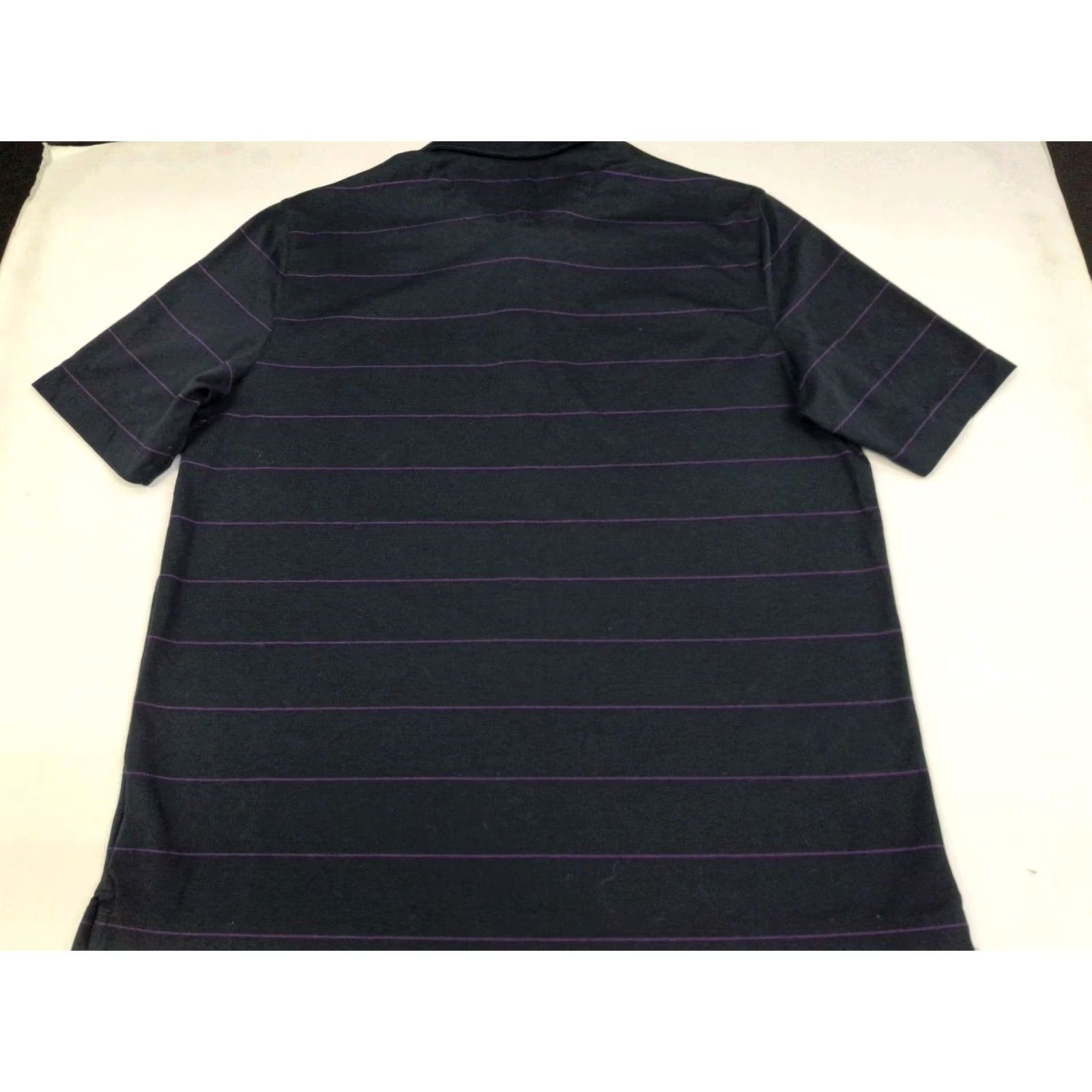 UNTUCKit UNTUCKit Mens Short Sleeve Polo Shirt Black Purple Stripes XL Cotton #6930 Polo Mens Regular Short Sleeve Striped City Classic Logo Pattern Striped Size US XL / EU 56 / 4 - 5 Thumbnail