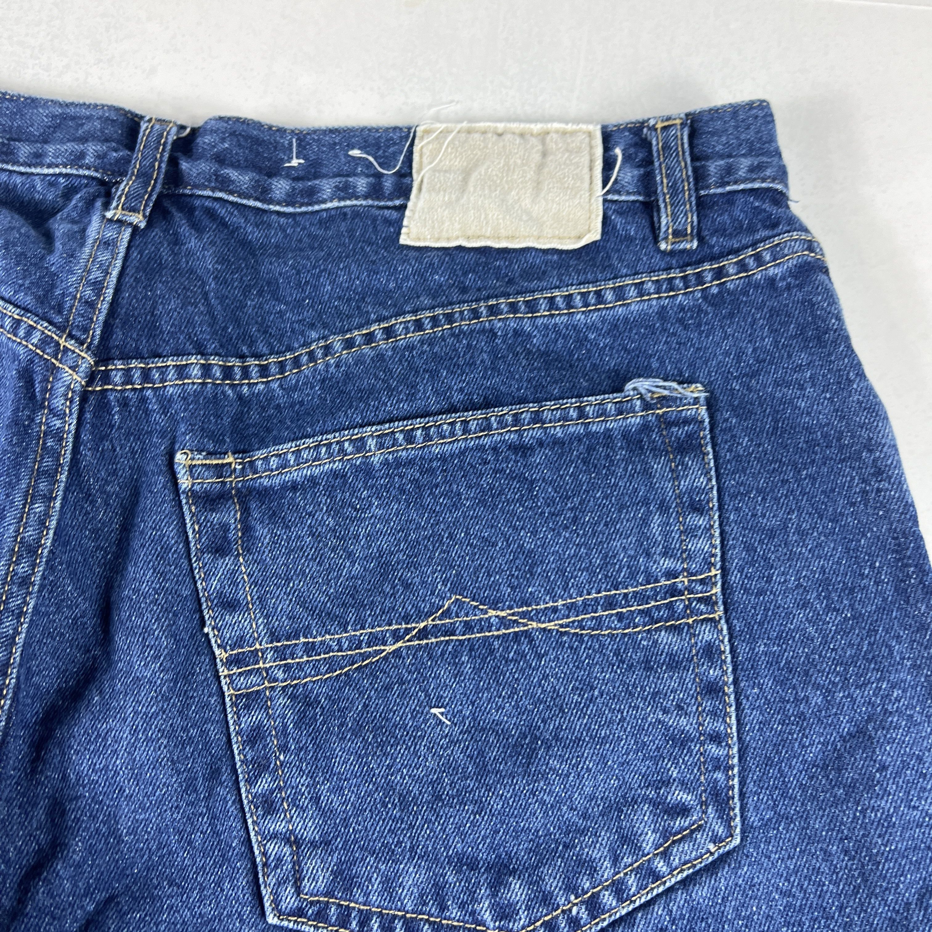 Bugle Boy × Vintage VTG Bugle Boy Shorts Relaxed Bermuda Blue Faded Cotton Jorts Size US 35 - 9 Thumbnail