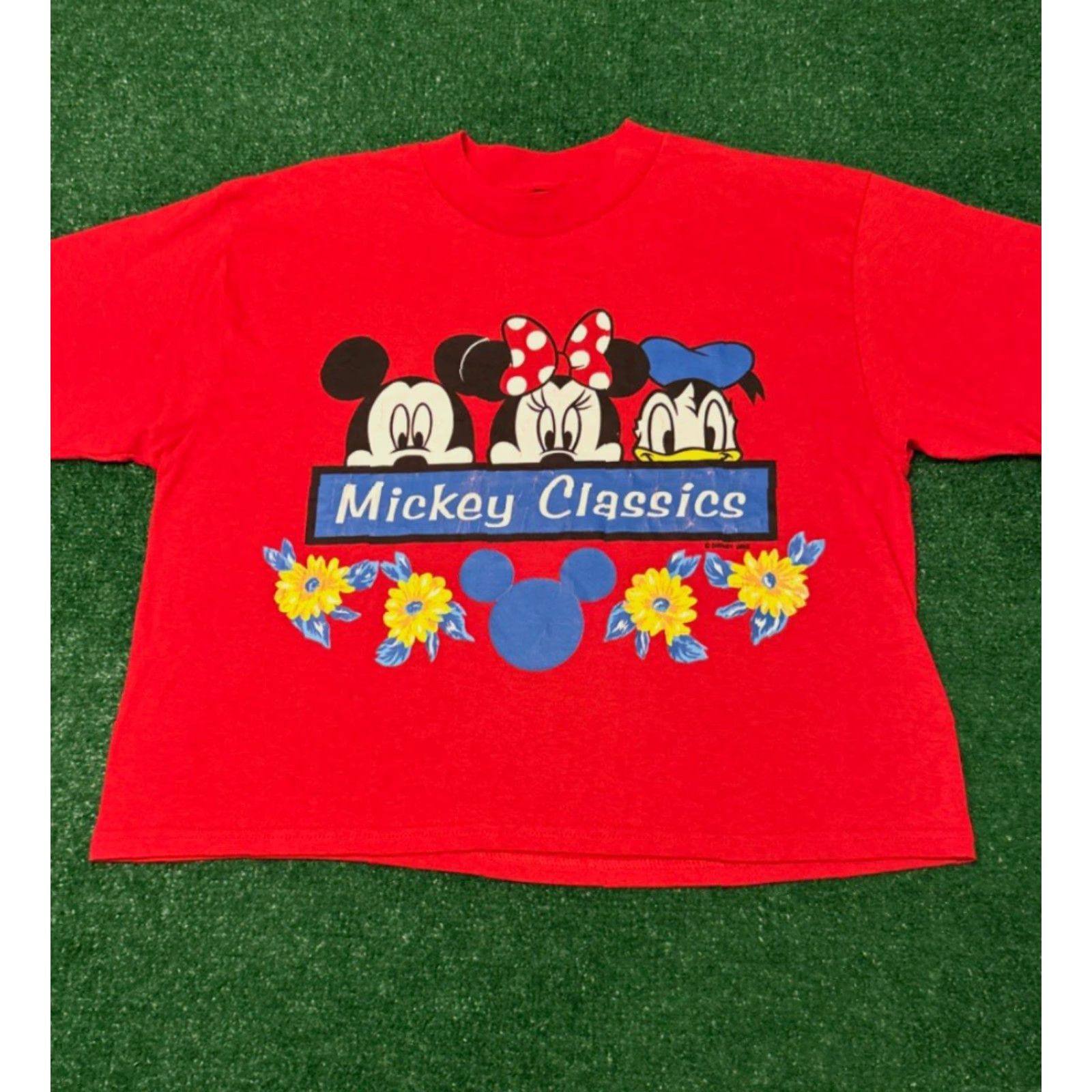 Disney VINTAGE Disney Mickey Mouse Cartoon VTG Crop Top Shirt Size Medium Men Red 90s Classic 1990s T-Shirt Short Sleeve Mens Size US M / EU 48-50 / 2 - 3 Thumbnail