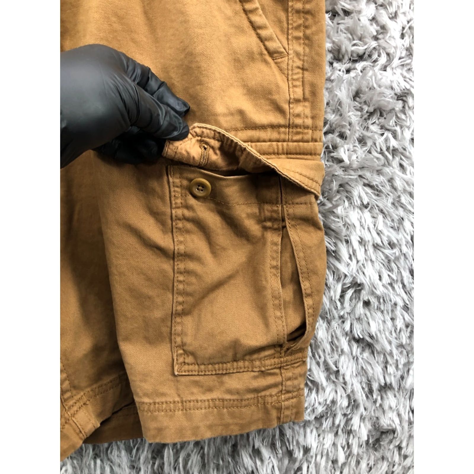 Vintage St. John's Bay Cargo Shorts Mens 40 Mid Rise Beige Brown 5-Pocket Denim Stretch Regular Fit Classic Outdoor Vintage No Size US 40 / EU 56 - 4 Thumbnail
