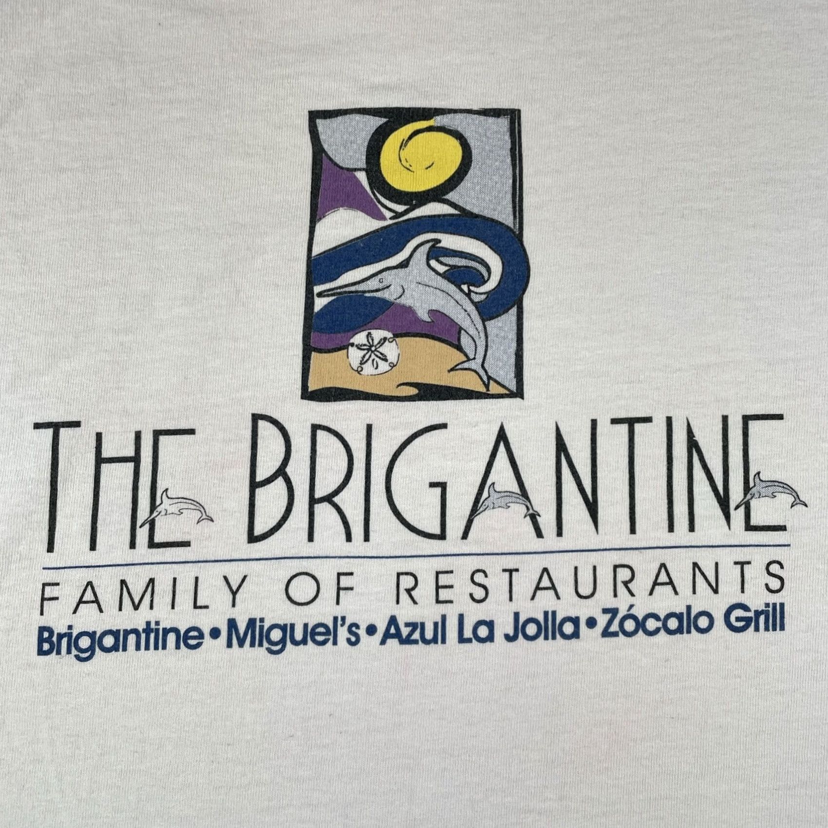 Gildan VINTAGE Gildan T-Shirt Brigantine California 90s Mens Large Pink Tee Shirt Crew Neck Regular Fit Size US L / EU 52-54 / 3 - 3 Thumbnail