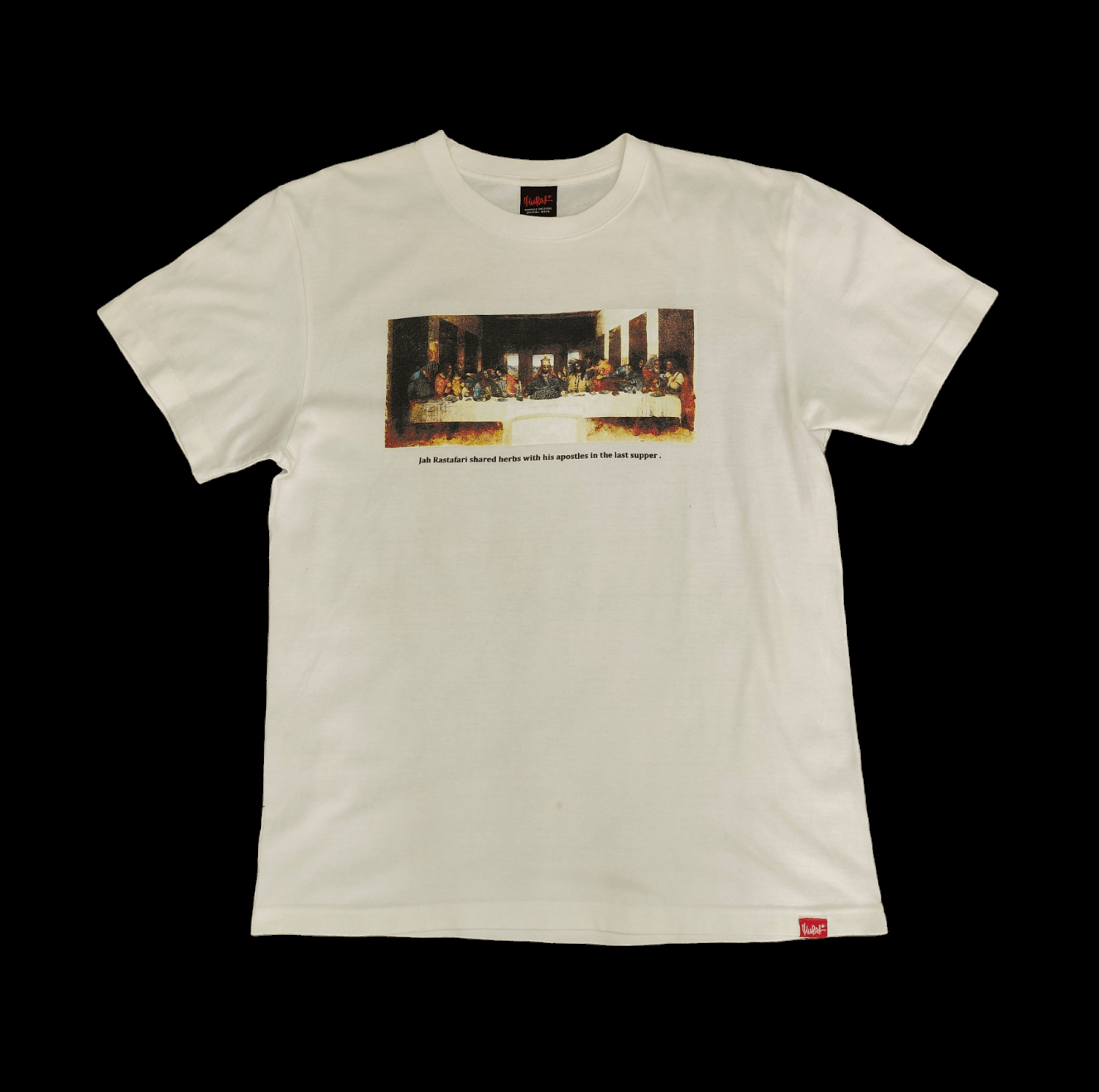 Bob Marley 1990s Jah Rastafari ' The Last Supper ' Parody Art T-Shirt Size US L / EU 52-54 / 3 - 3 Thumbnail