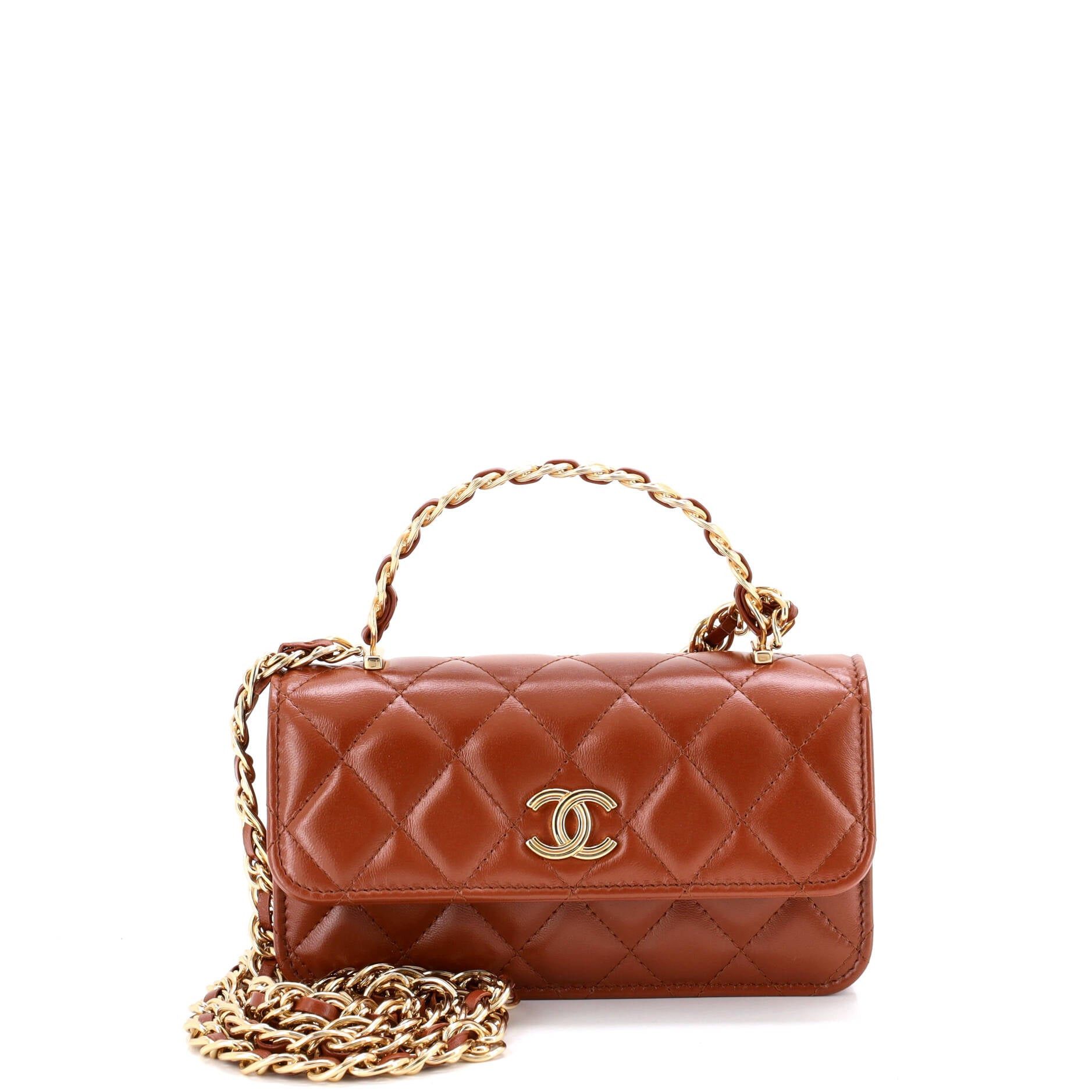 Chanel Golden Links Top Handle Phone Holder with Chain Size ONE SIZE - 1 Thumbnail