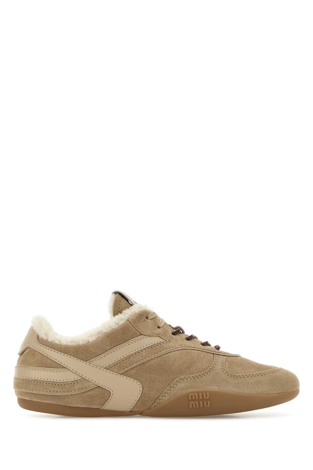 Beige Suede Sneakers, Women's (Size 10)