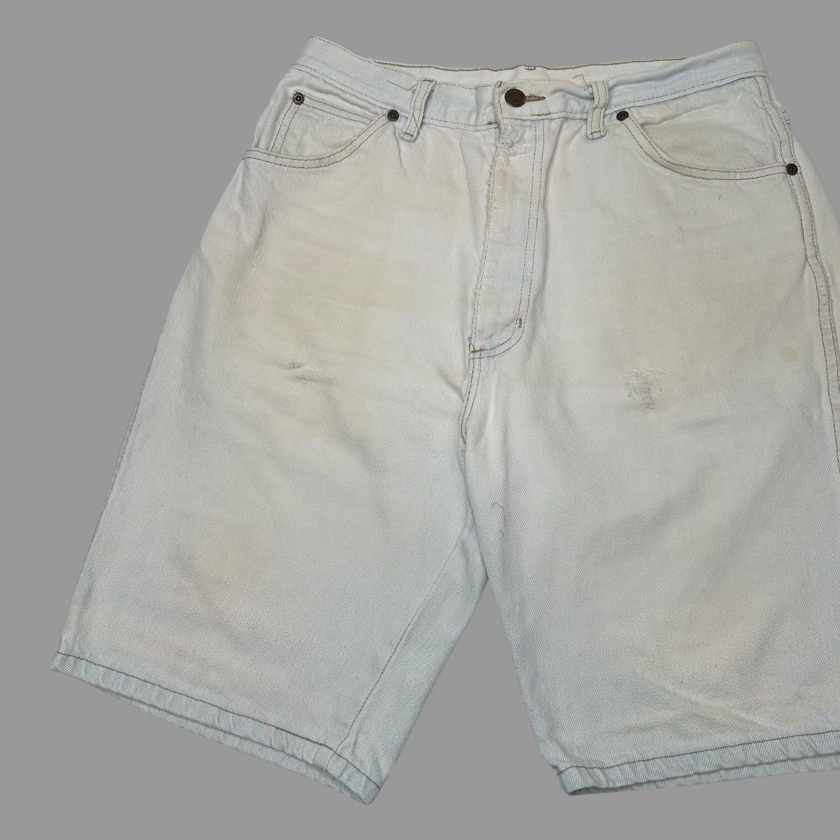 Vintage Vintage faded out 1980s Jean shorts Size US 30 / EU 46 - 2 Thumbnail