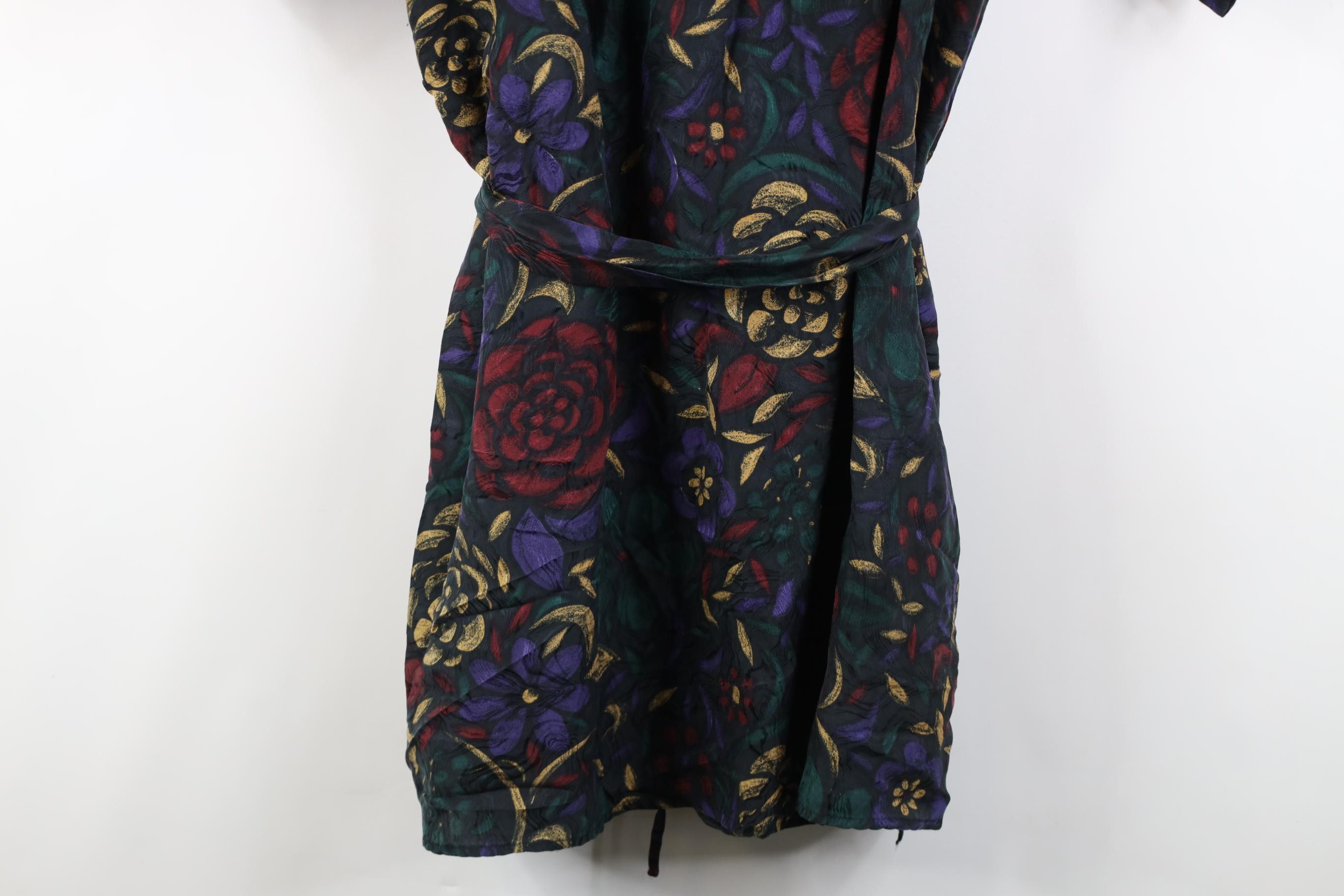 Vintage Vintage 90s Streetwear Rose Belted Bath Robe Loungewear Size ONE SIZE - 13 Thumbnail