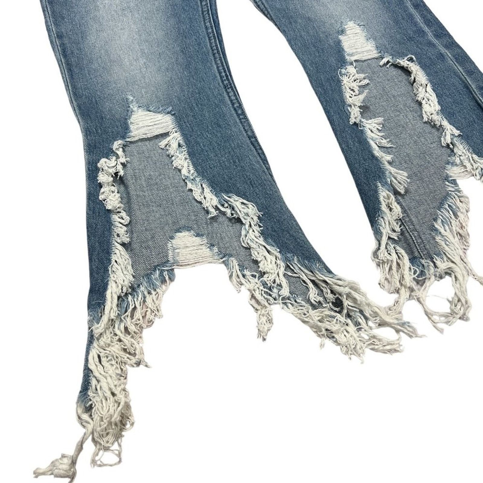 Prps PRPS Biscayne High Rise Crop Frayed Hem Jeans Blue Size 28 Size 28" / US 6 / IT 42 - 7 Thumbnail