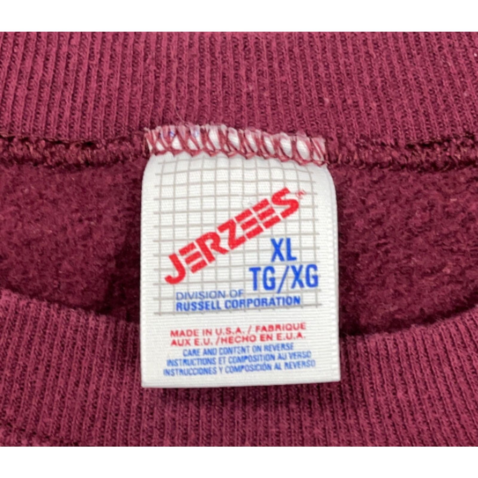 Jerzees VINTAGE Jerzees Michigan Wolverines Sweatshirt Red XL Pullover Crew Neck Embroidered USA Made Men’s Sweatshirt 90s Retro Graphic Print Size US XL / EU 56 / 4 - 4 Thumbnail