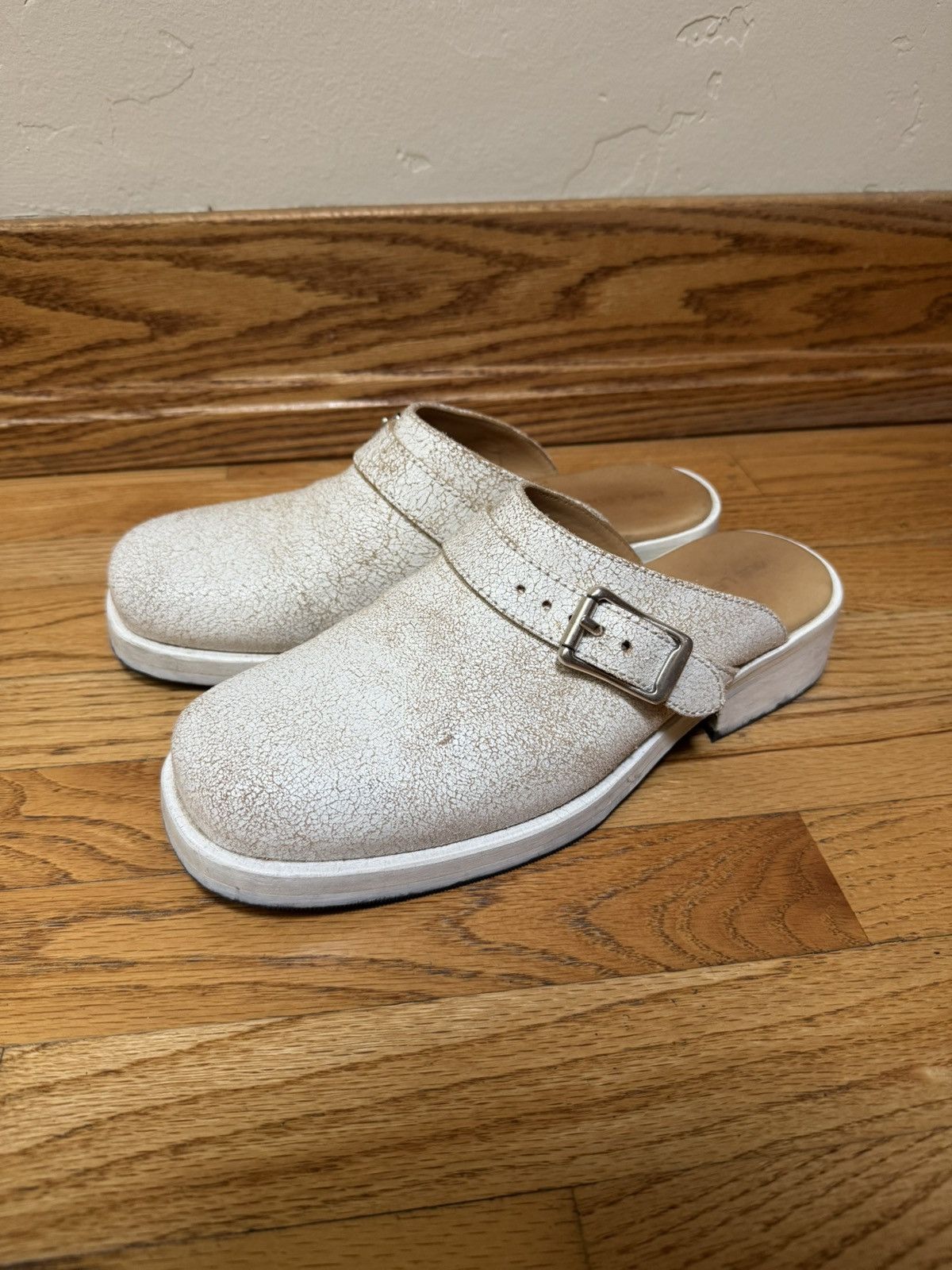 Our Legacy Our Legacy Camion Mules White Coated Suede | Grailed