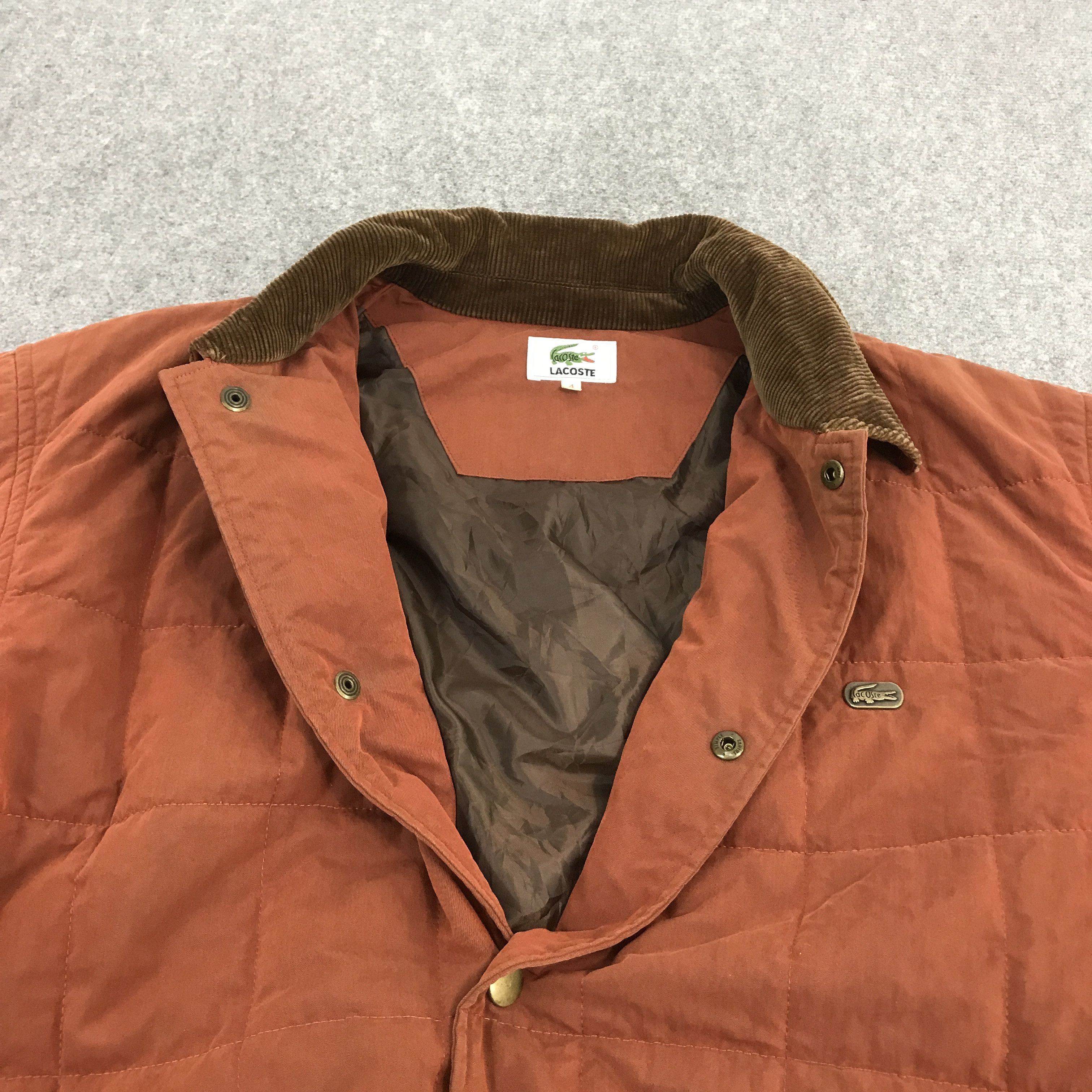 Lacoste × Vintage Vtg Lacoste Snap Button Collar Corduroy jacket Size US XL / EU 56 / 4 - 5 Thumbnail