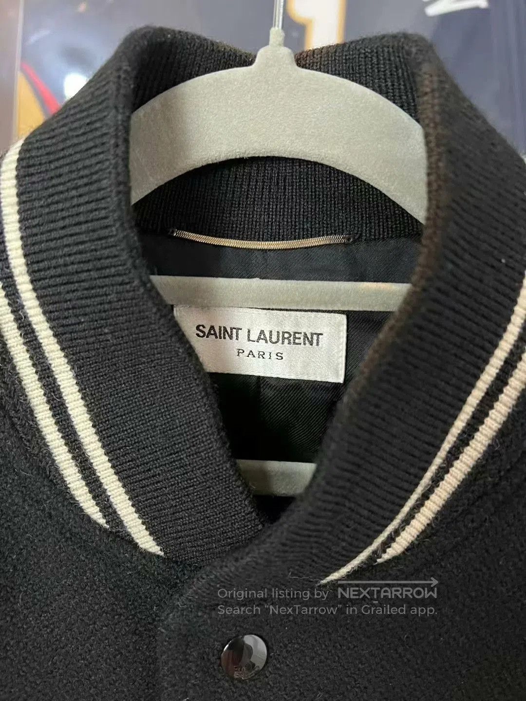 Yves Saint Laurent YSL Black and White Varsity Jacket 2021. Size US L / EU 52-54 / 3 - 3 Thumbnail
