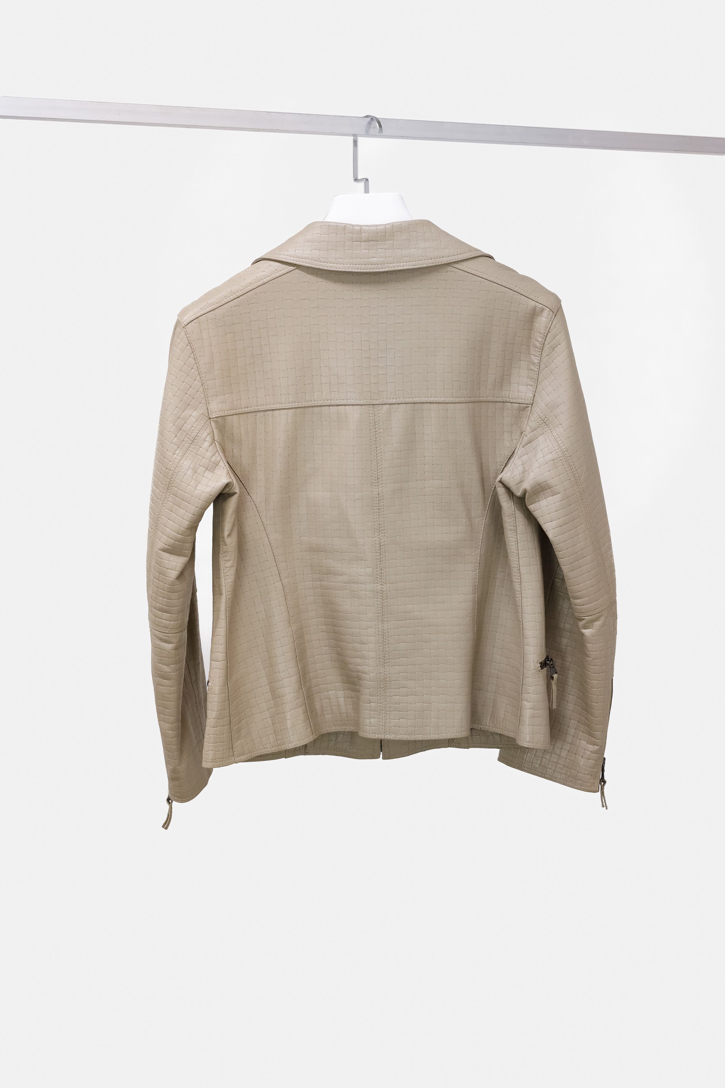 Bottega Giotti Brown Leather Moto Jacket