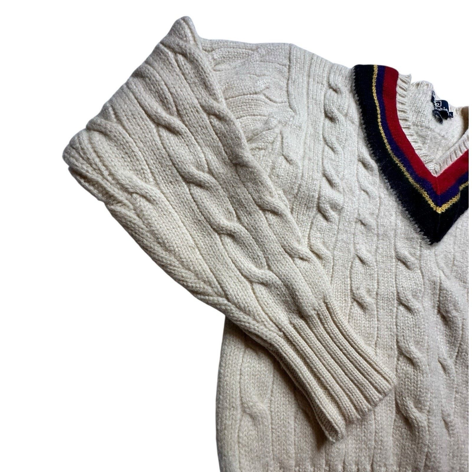 Polo Ralph Lauren Vintage 1980s Polo Ralph Lauren Wool Tennis Sweater Large Size US L / EU 52-54 / 3 - 4 Thumbnail