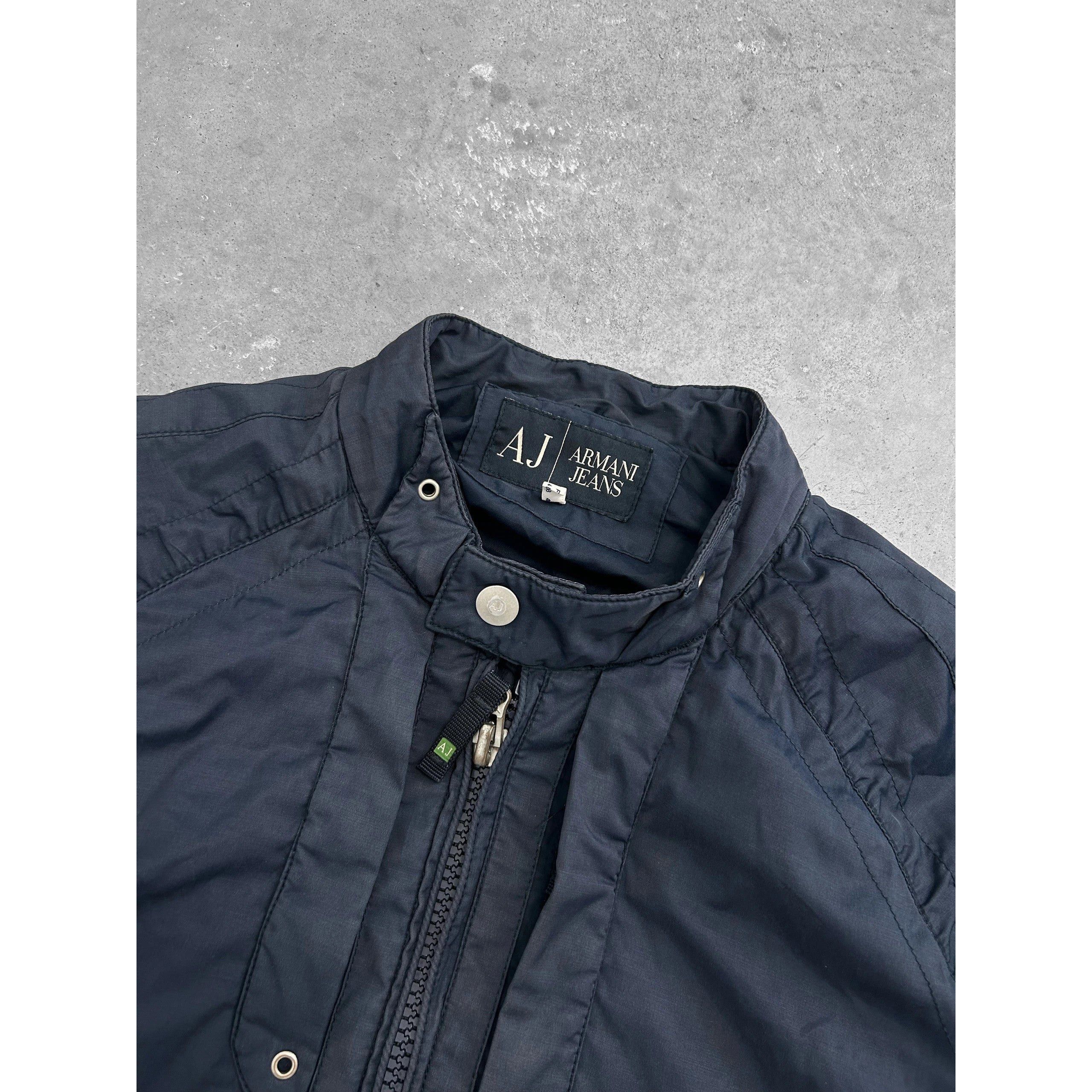Armani Armani Jeans 2000's Navy Multizipper Jacket Size US M / EU 48-50 / 2 - 5 Thumbnail