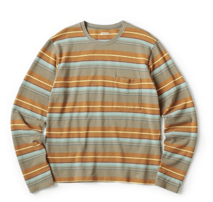 Kapital stripe Kanoko crew long sleeve t-shirt tee