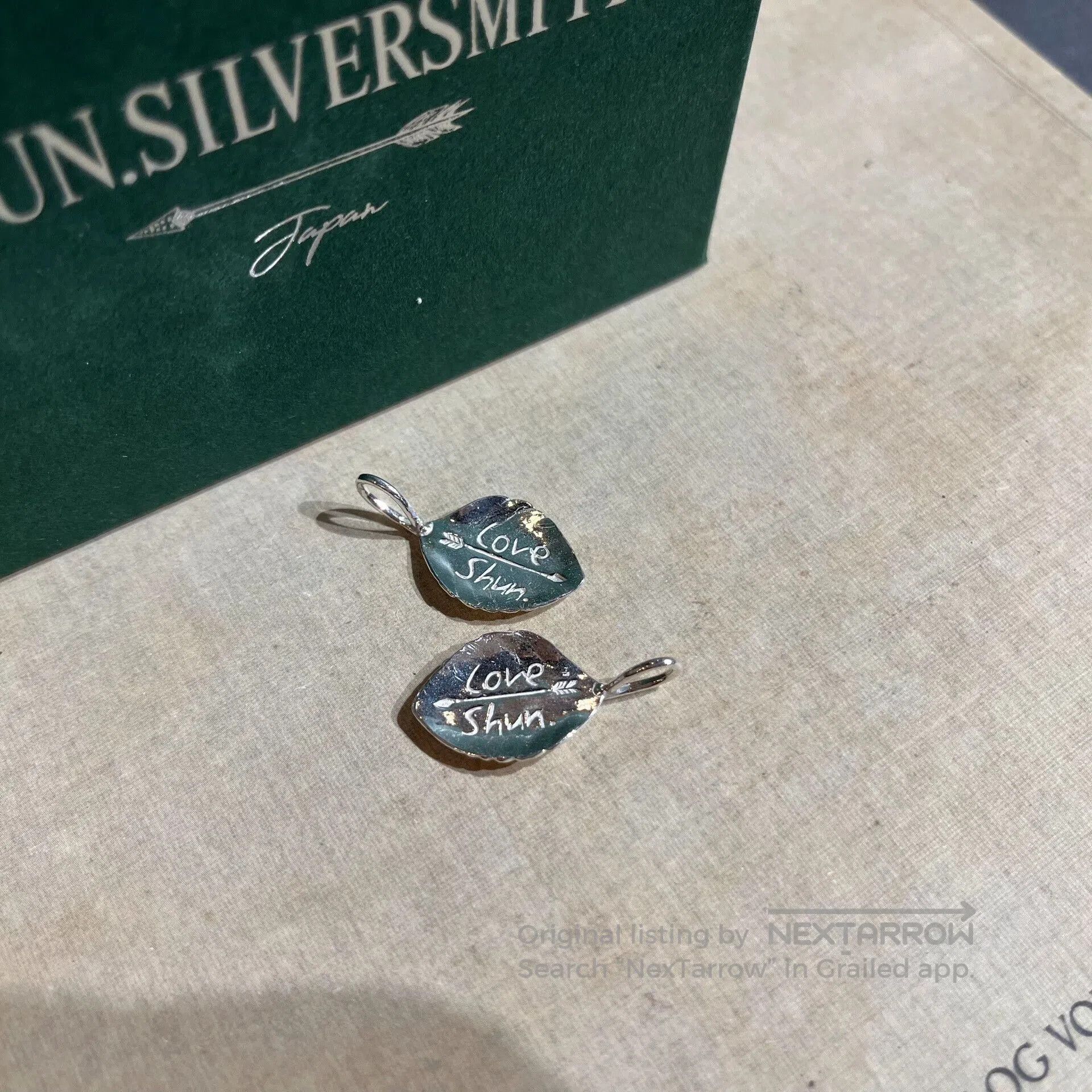 Larry Smith silver leaf pendant necklace from japan. Size ONE SIZE - 2 Thumbnail
