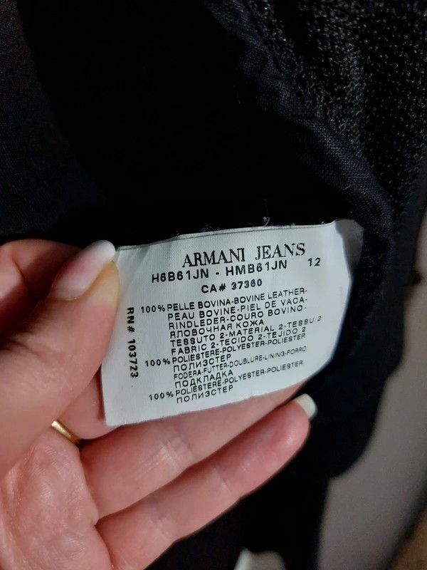 Armani 2000's Armani black hybrid biker leather jacket Size US M / EU 48-50 / 2 - 6 Thumbnail