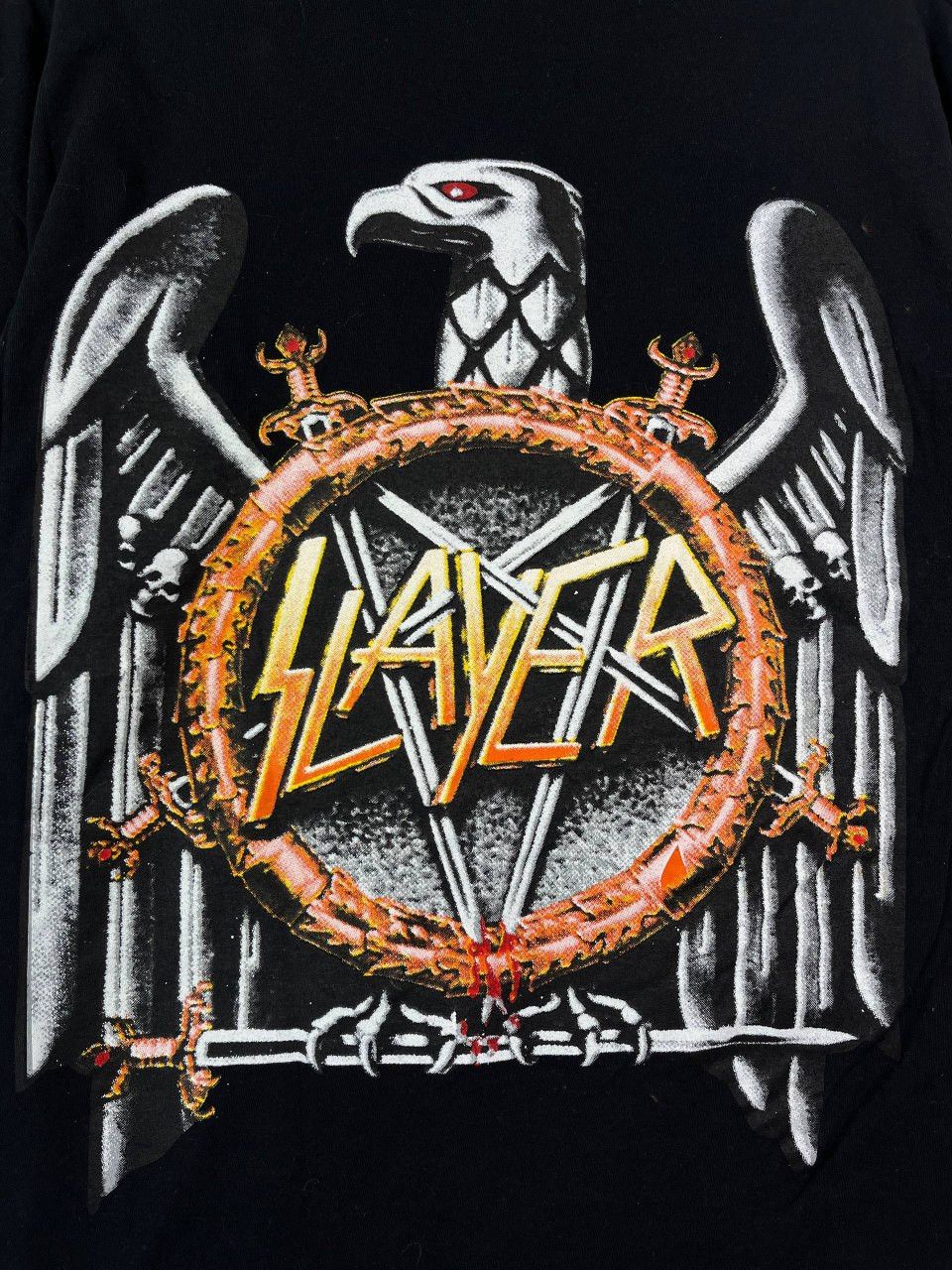 Fruit Of The Loom Slayer Vintage Metal T-Shirt Black Original Size L Size US L / EU 52-54 / 3 - 2 Thumbnail