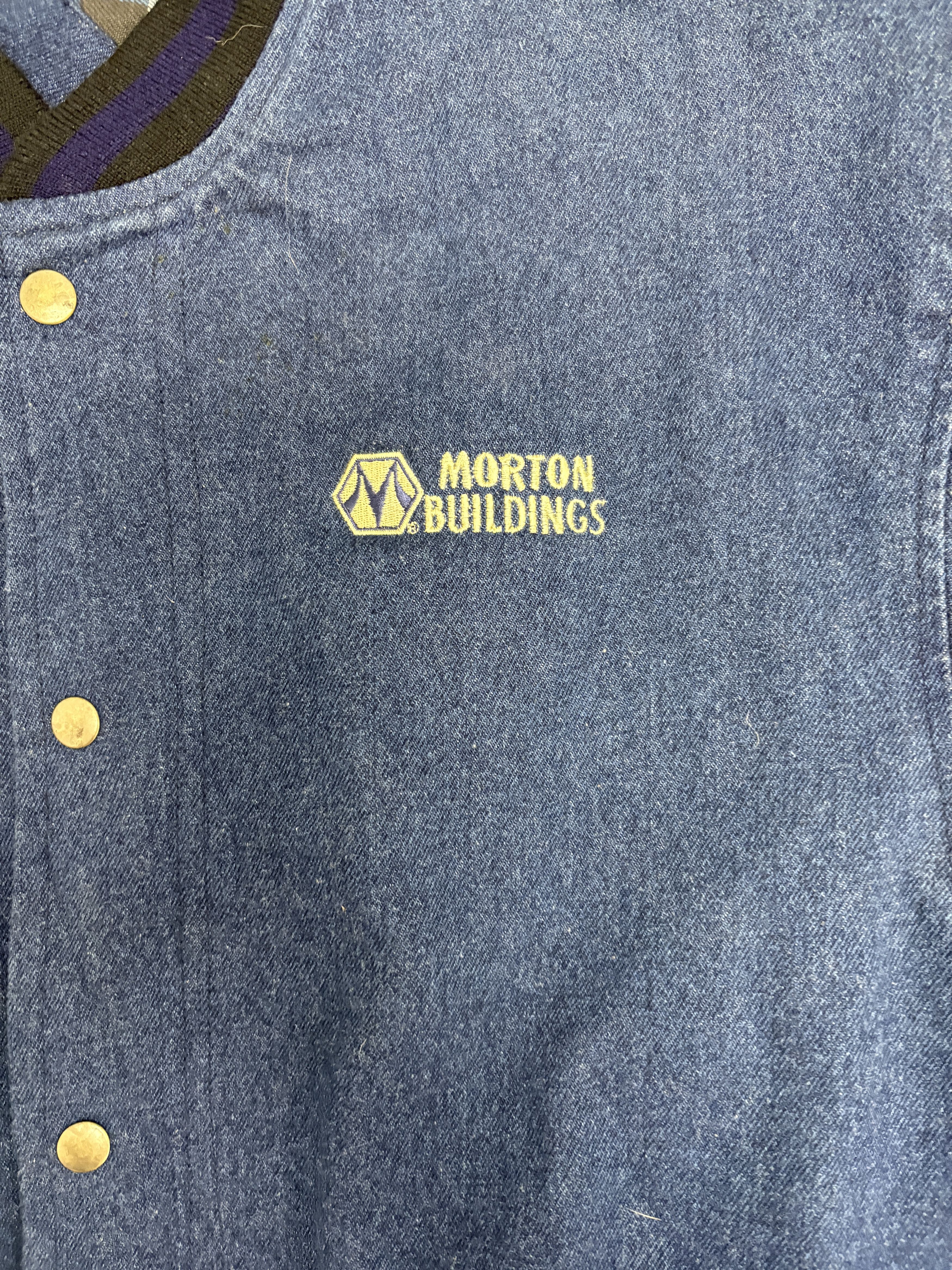Vintage Morton Buildings Vintage Denim Workwear Jacket Size US L / EU 52-54 / 3 - 2 Thumbnail