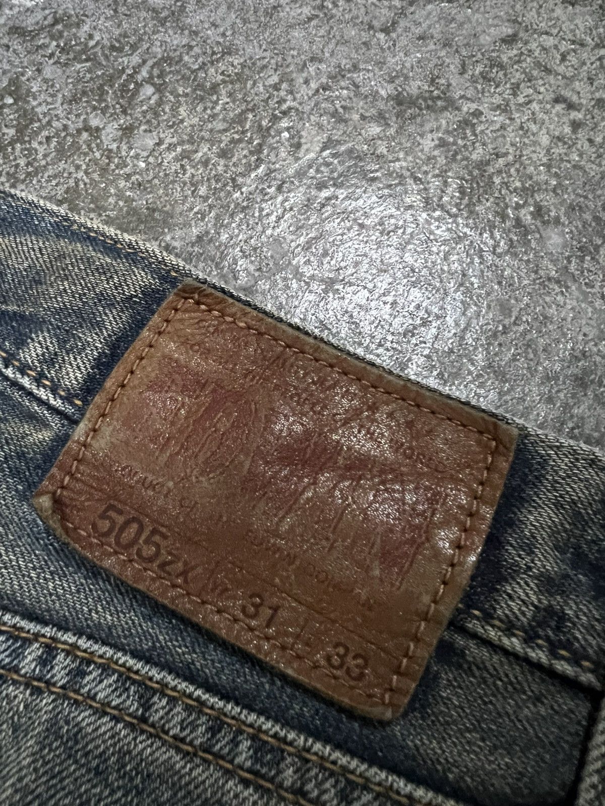 Japanese Brand 💥Rusty Edwin 505ZX Selvedge Orange Tab Jean Size US 31 - 22 Thumbnail