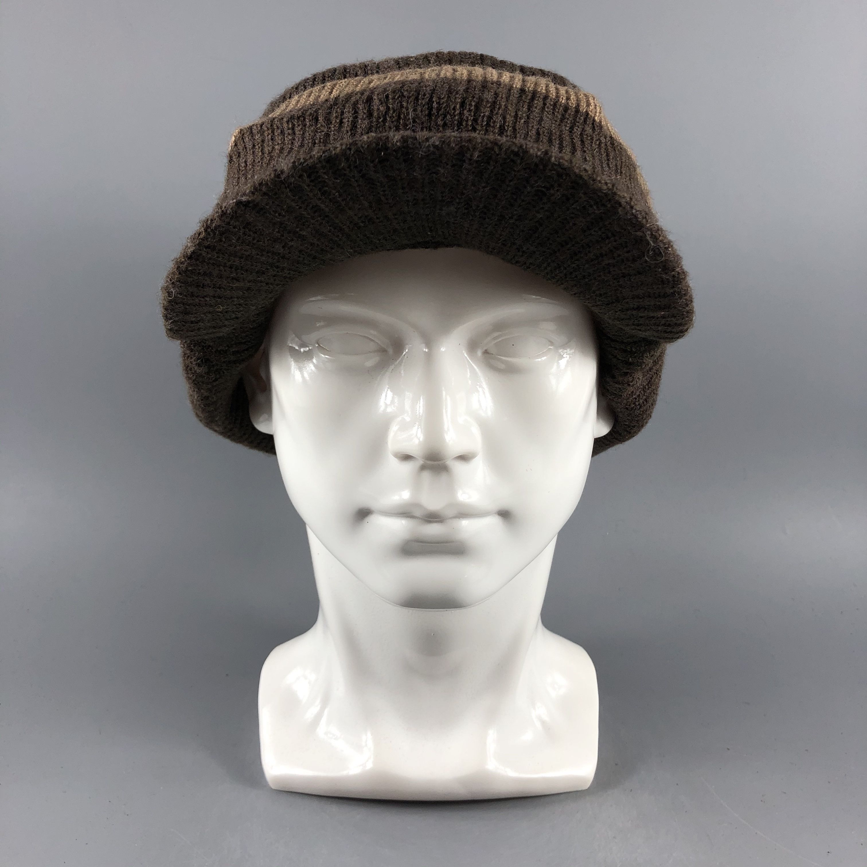 image of Vintage Unknown Visor Beanie Snow Hat Snow Cap -D652 in Brown, Men's