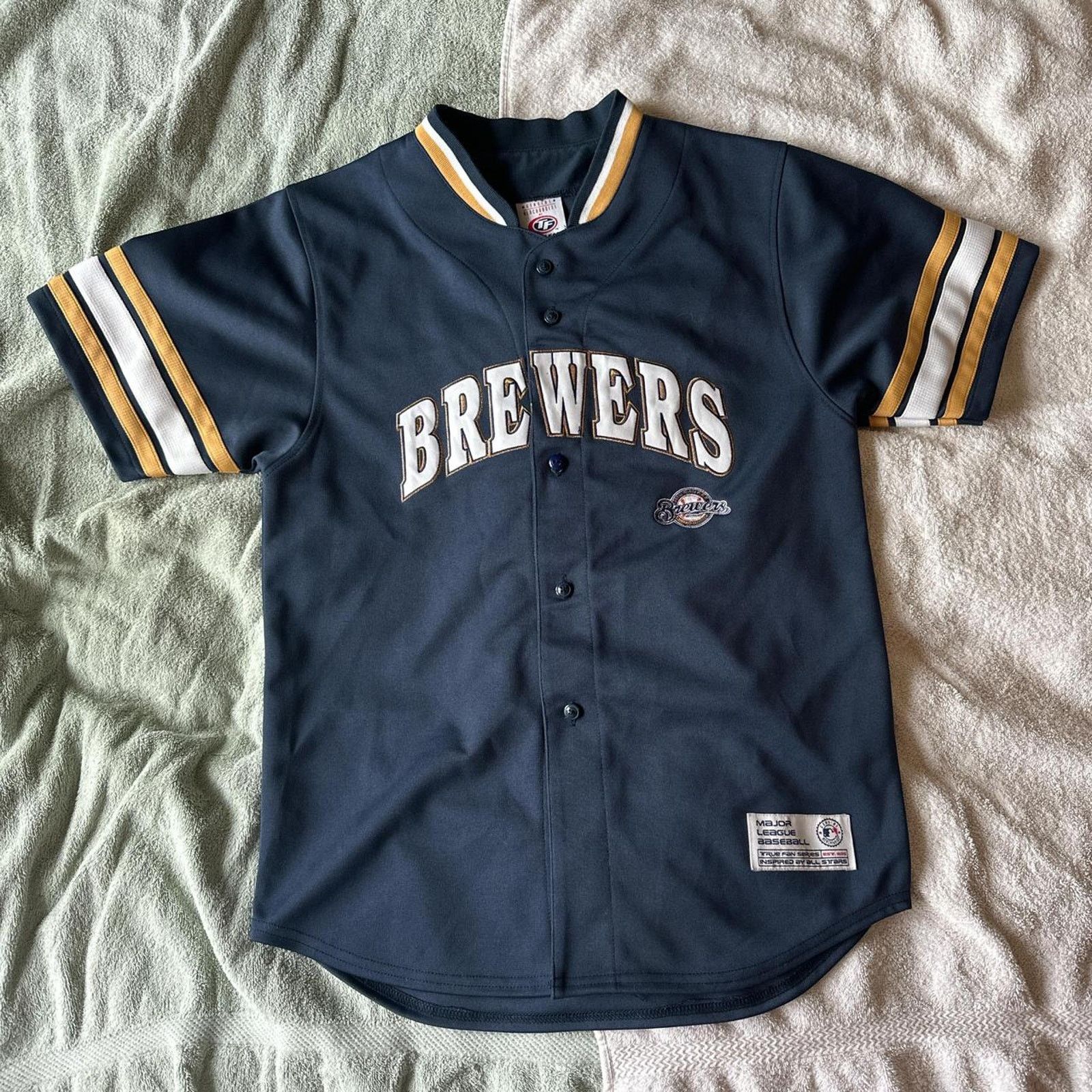 MLB Y2K MLB Milwaukee Brewers Geoff Jenkins Baseball Jersey Size US XL / EU 56 / 4 - 1 Thumbnail