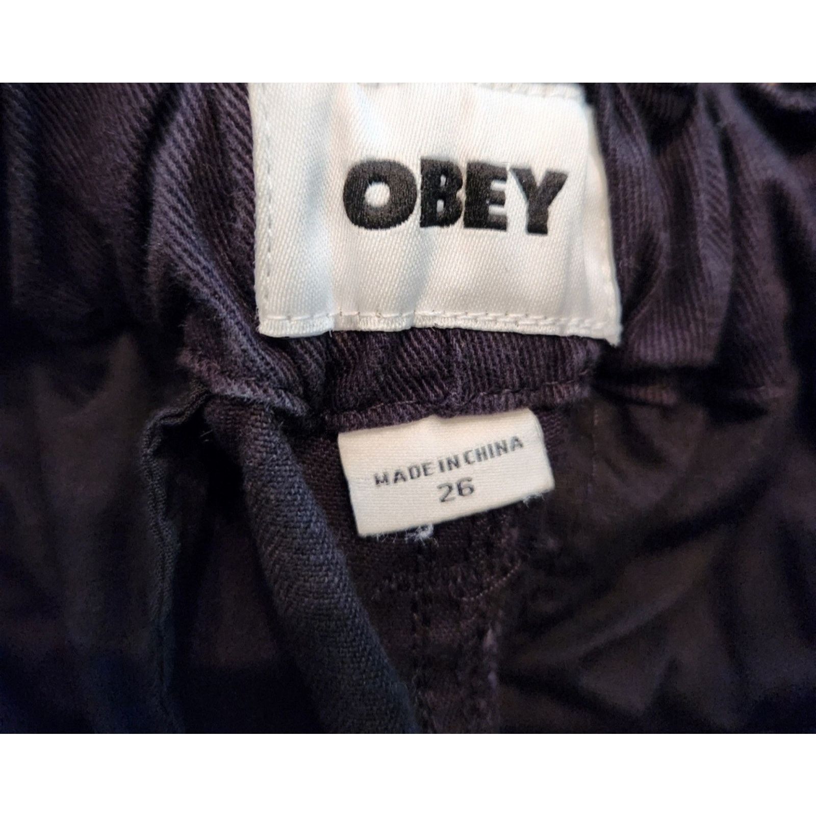 Obey Obey Pants Y2K Cargo Skate Baggy Grunge Gothic Embroidered Size 26" / US 2 / IT 38 - 8 Thumbnail